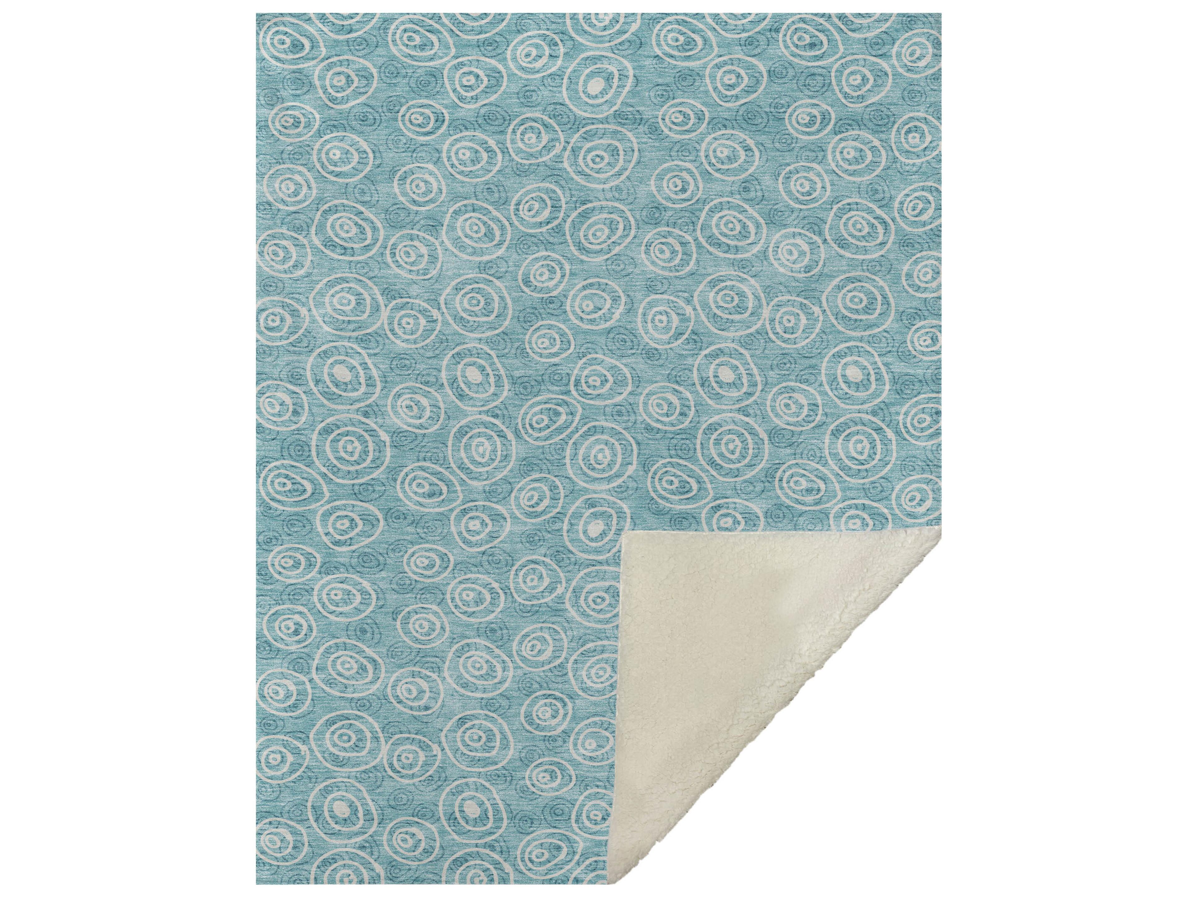 Dalyn Sherpa Teal Polyester Throw