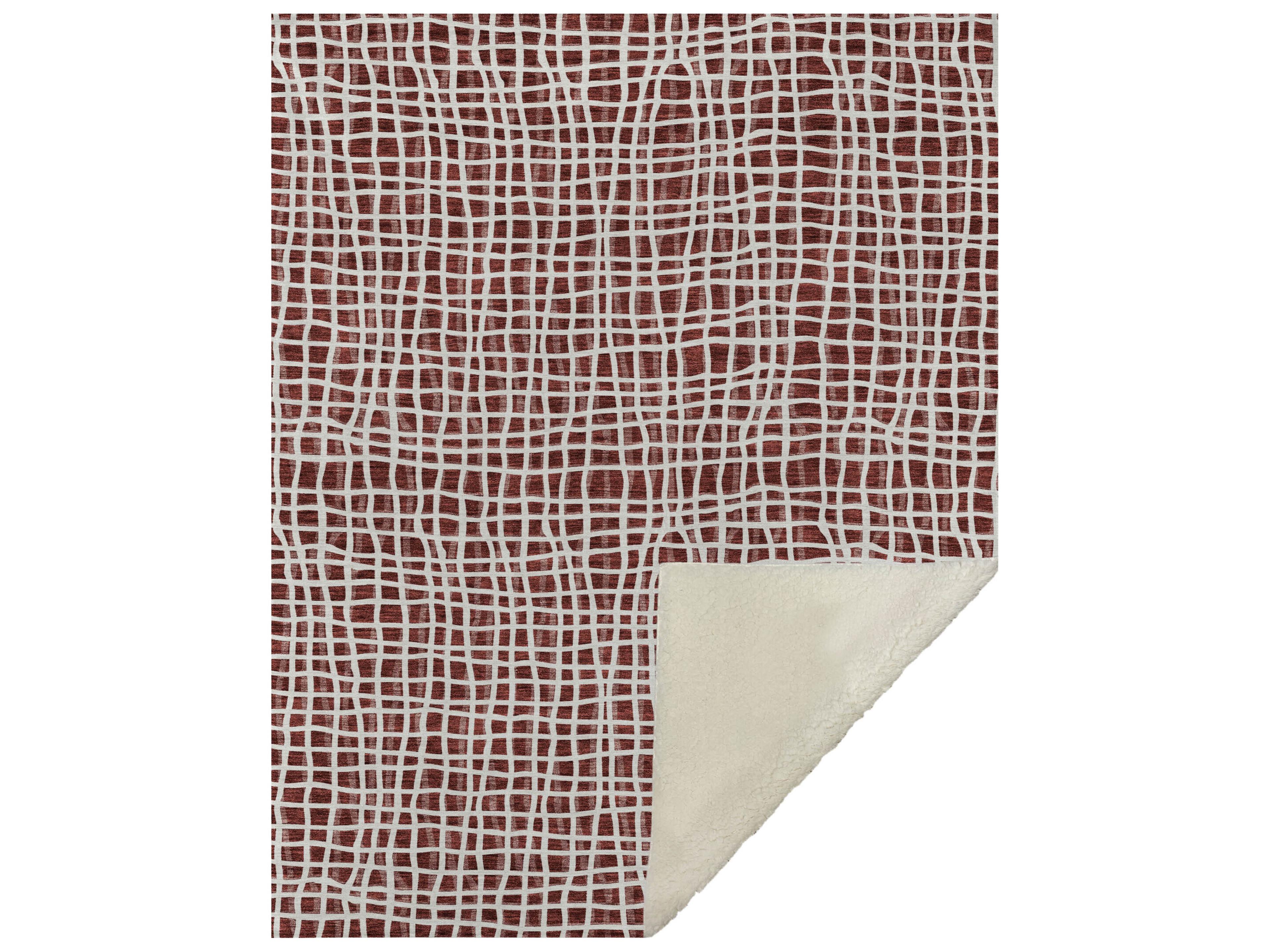 Dalyn Sherpa Red Polyester Throw
