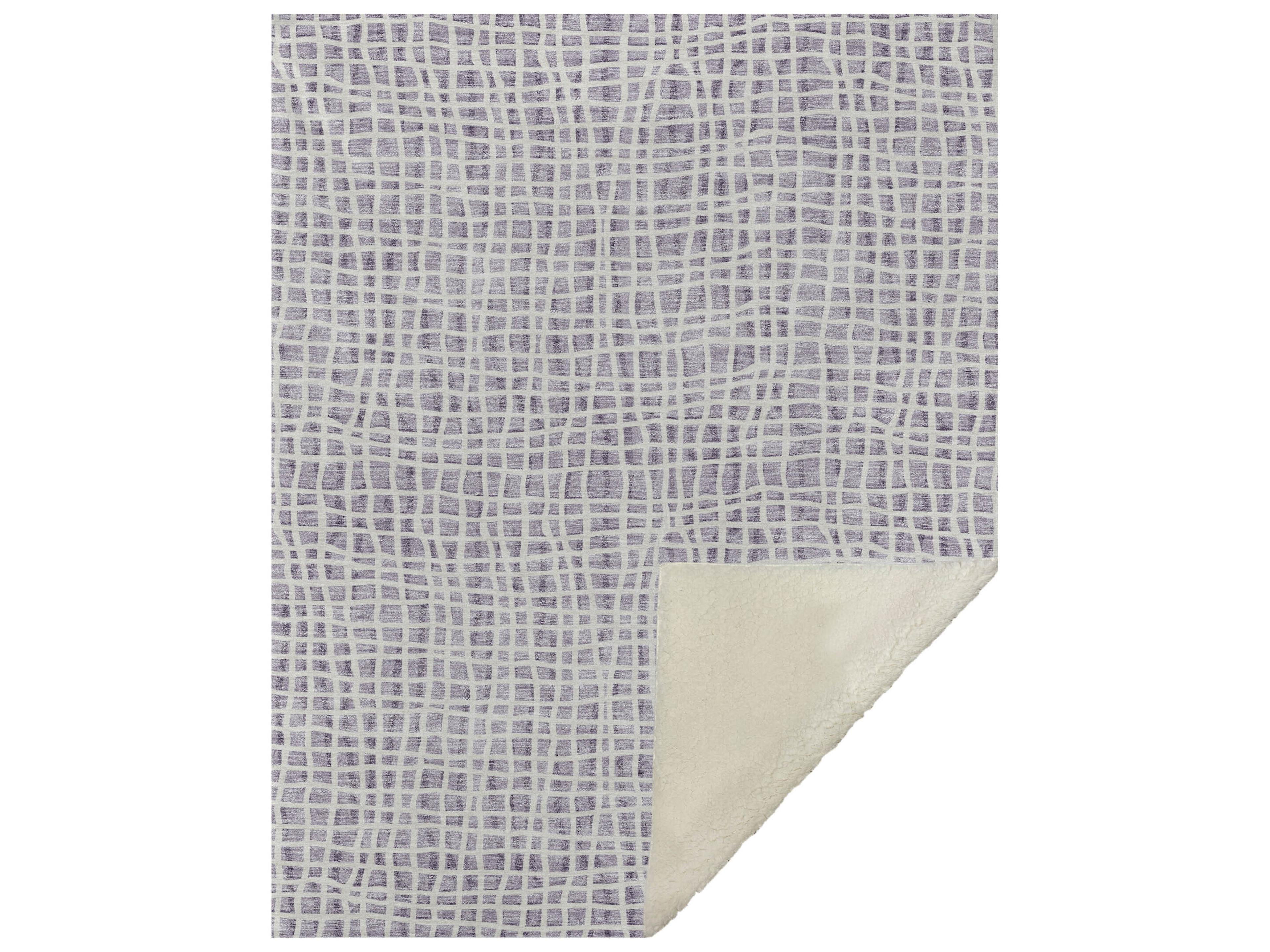 Dalyn Sherpa Purple Polyester Throw
