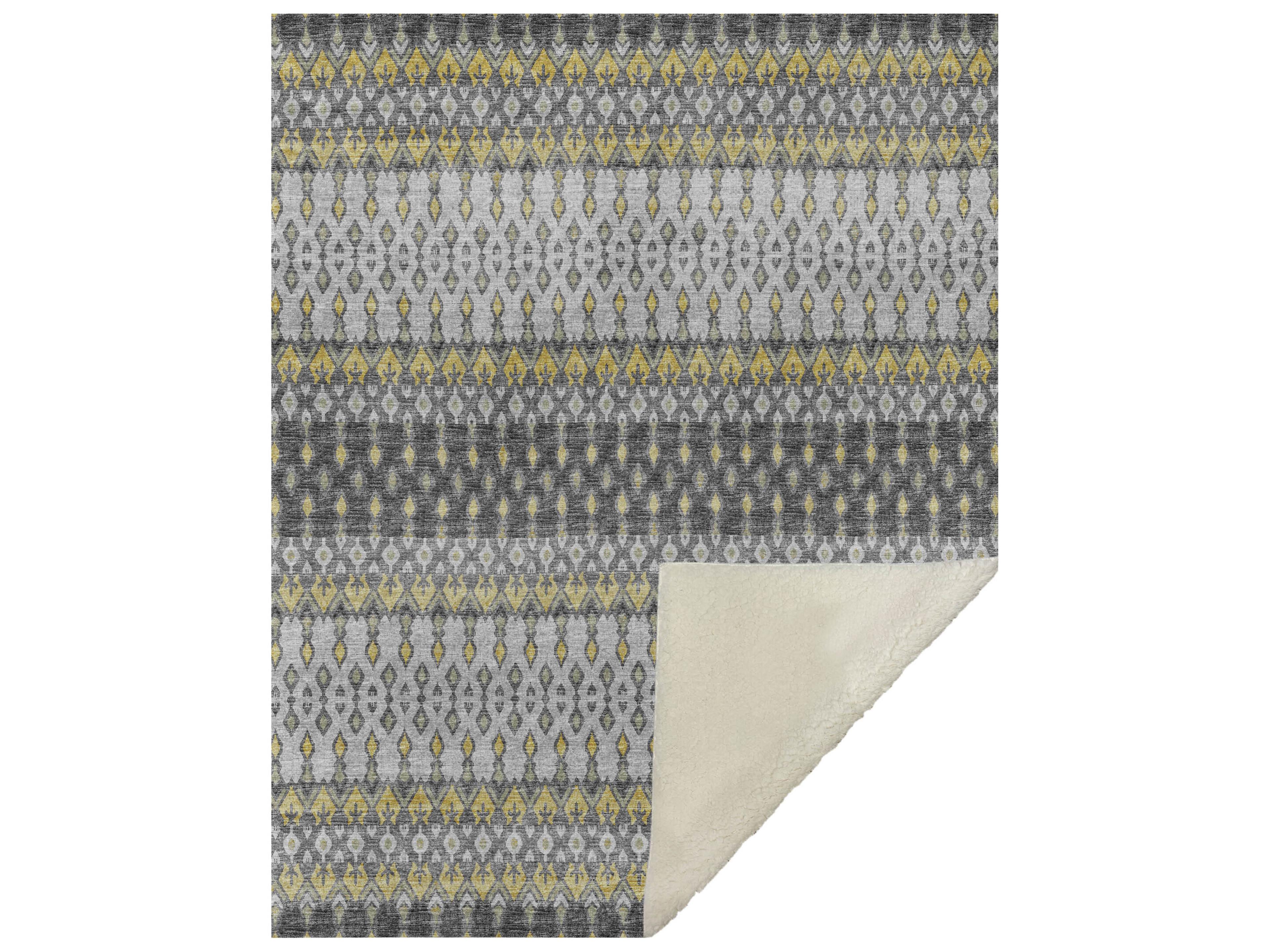 Dalyn Sherpa Yellow Polyester Throw