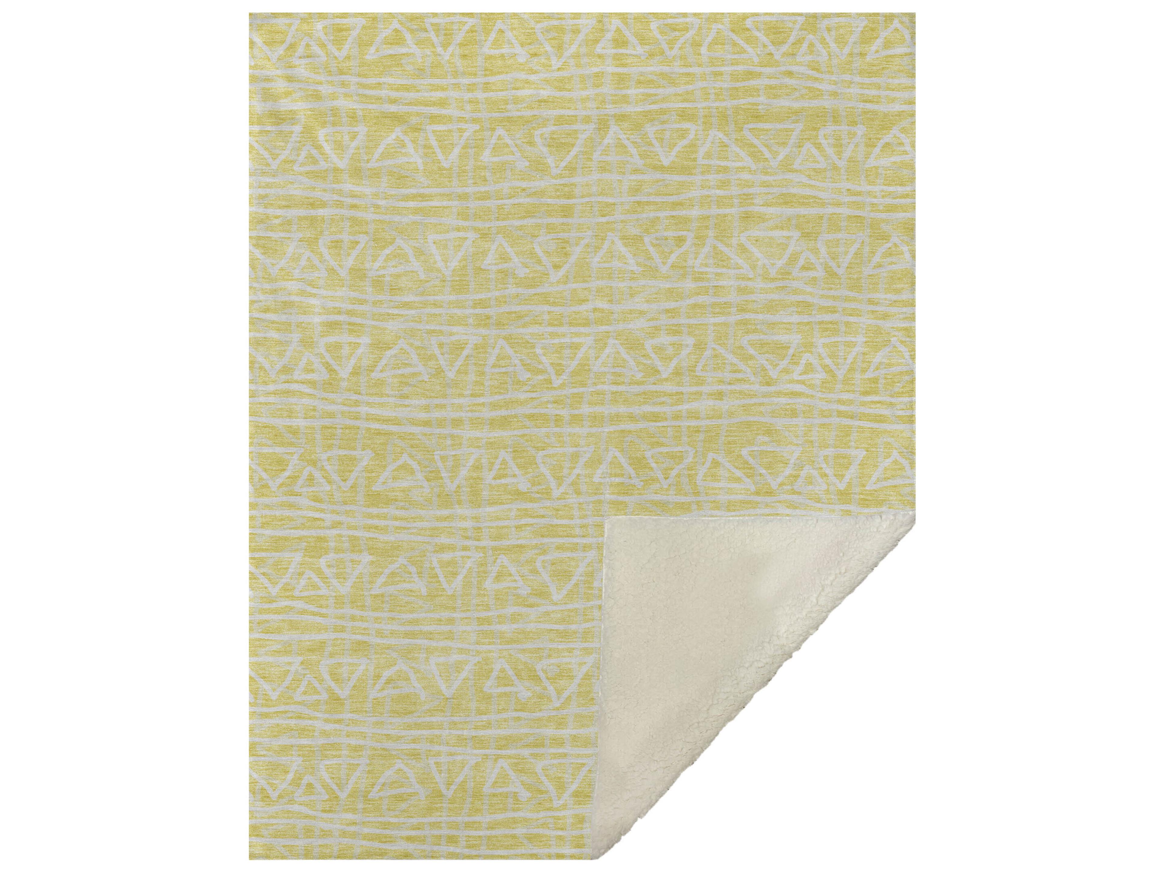 Dalyn Sherpa Gold Polyester Throw