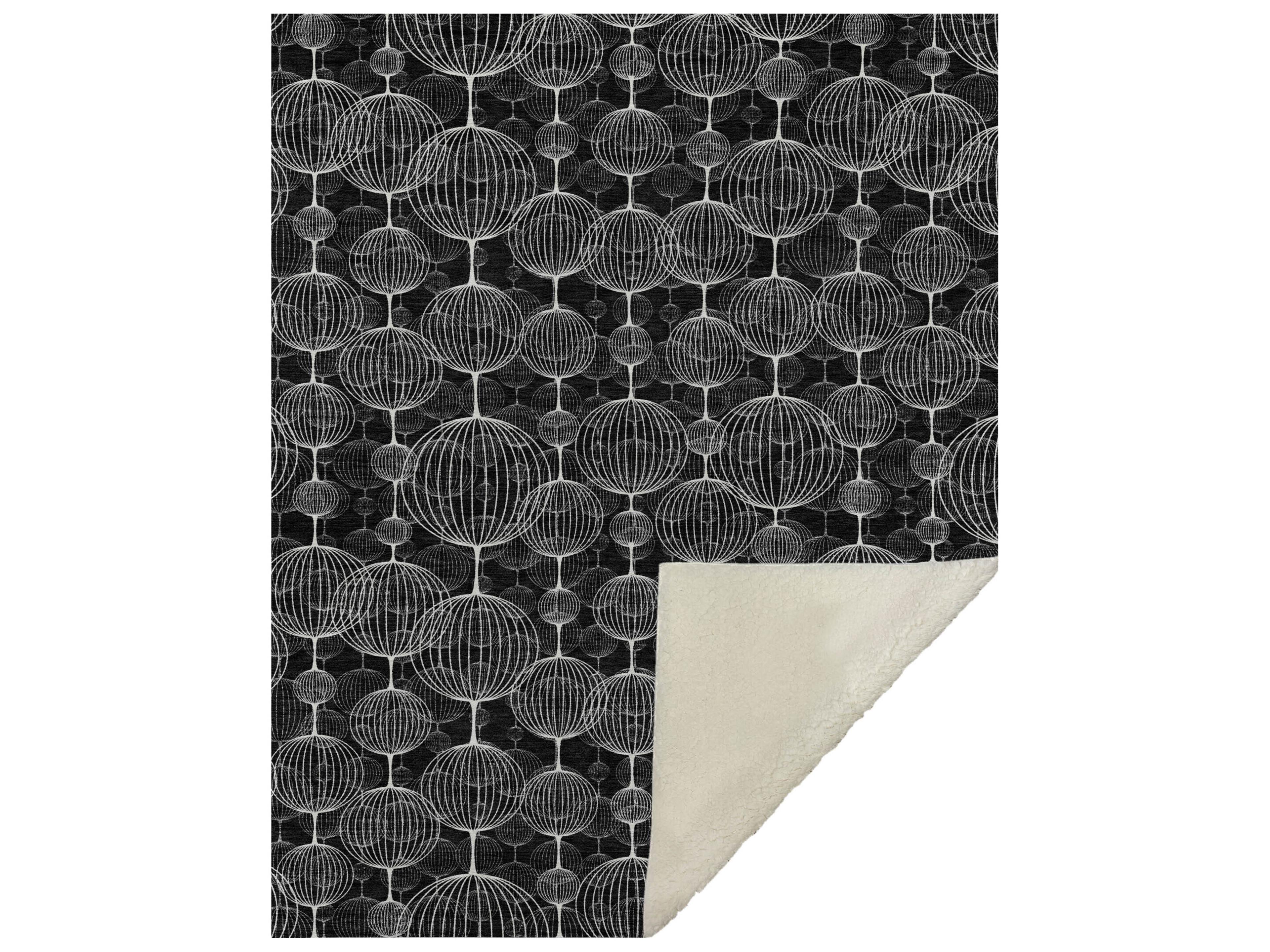 Dalyn Sherpa Black Polyester Throw