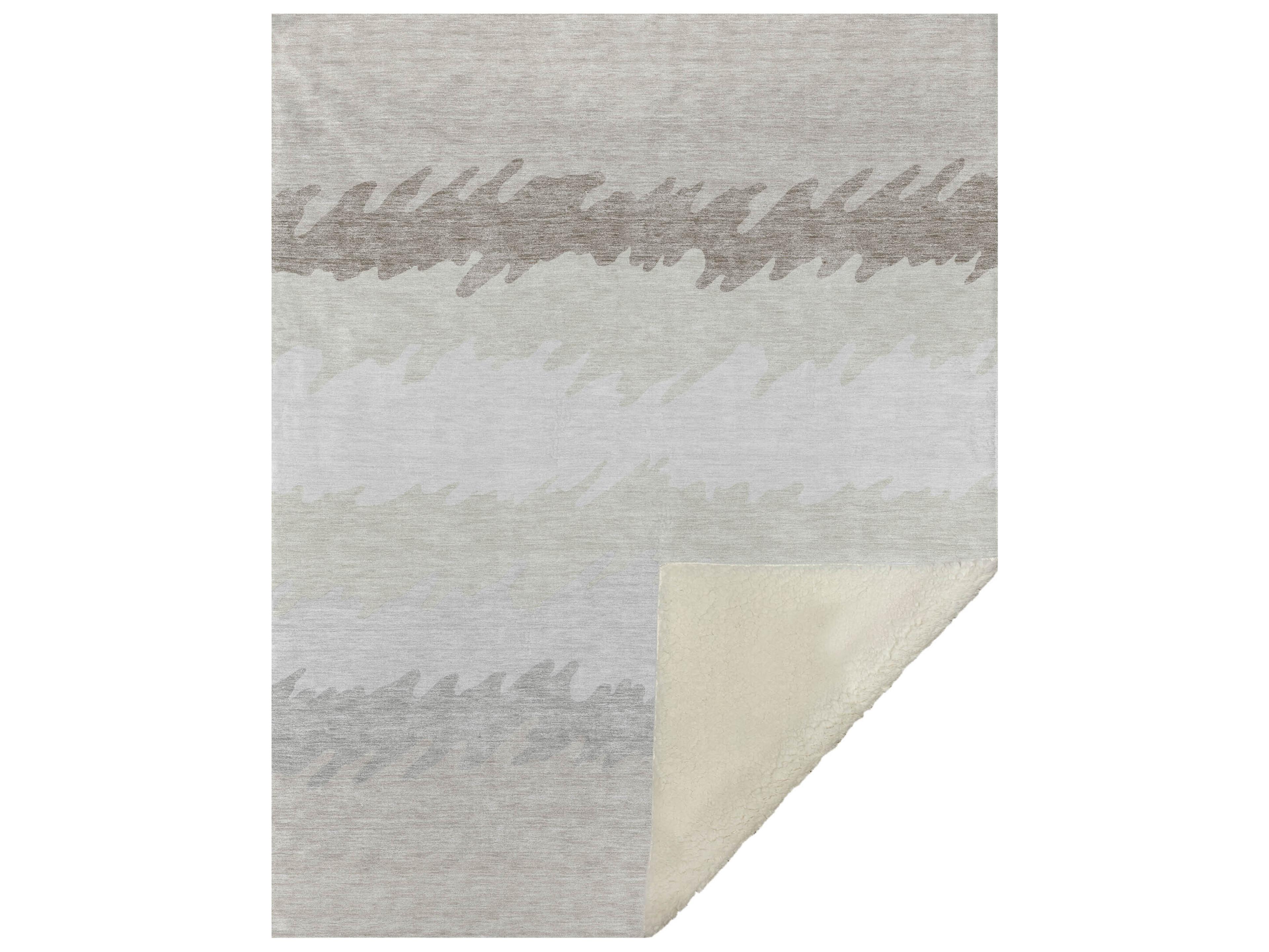 Dalyn Sherpa Ivory Polyester Throw