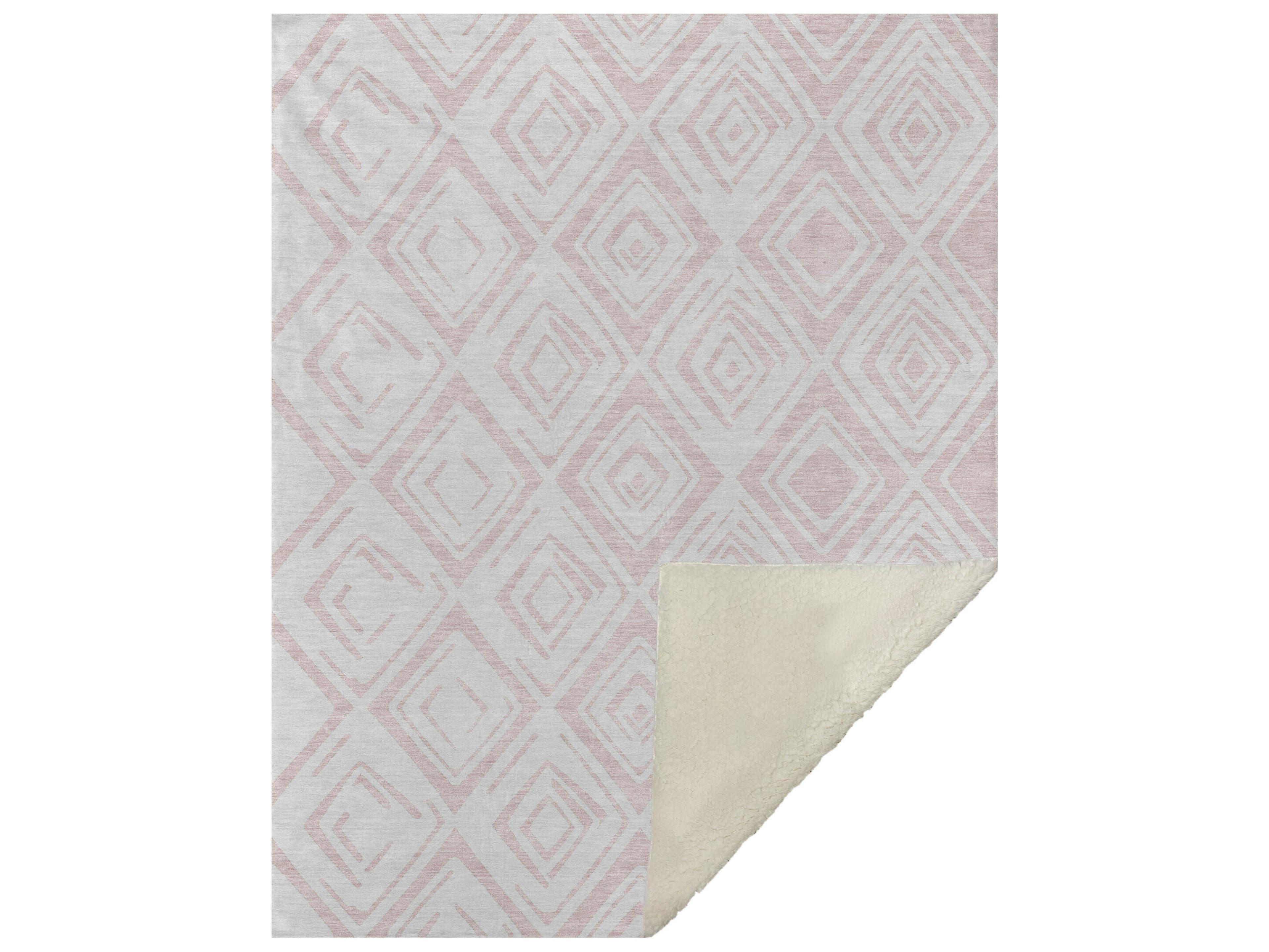 Dalyn Sherpa Pink Polyester Throw