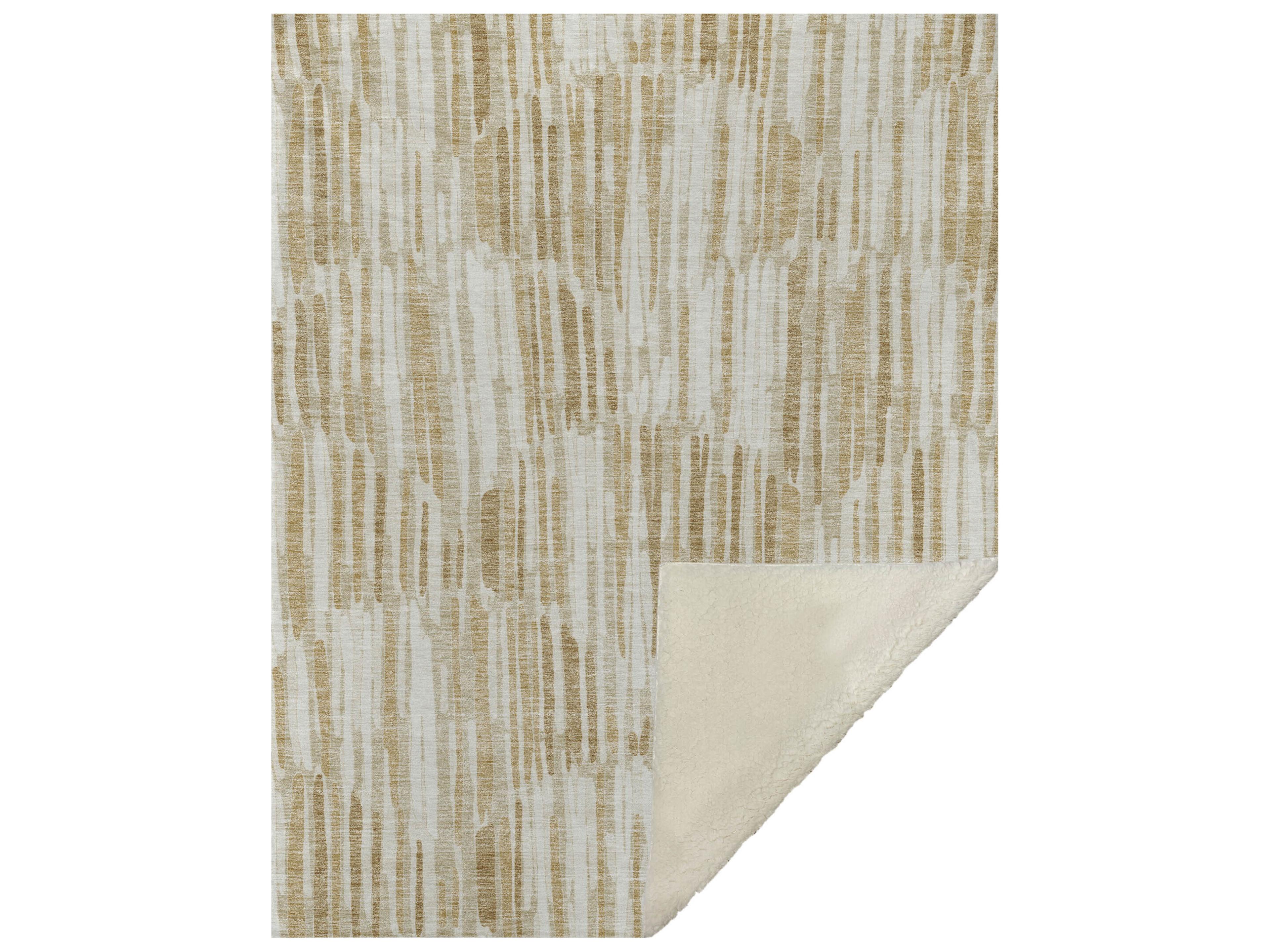 Dalyn Sherpa Gold Polyester Throw