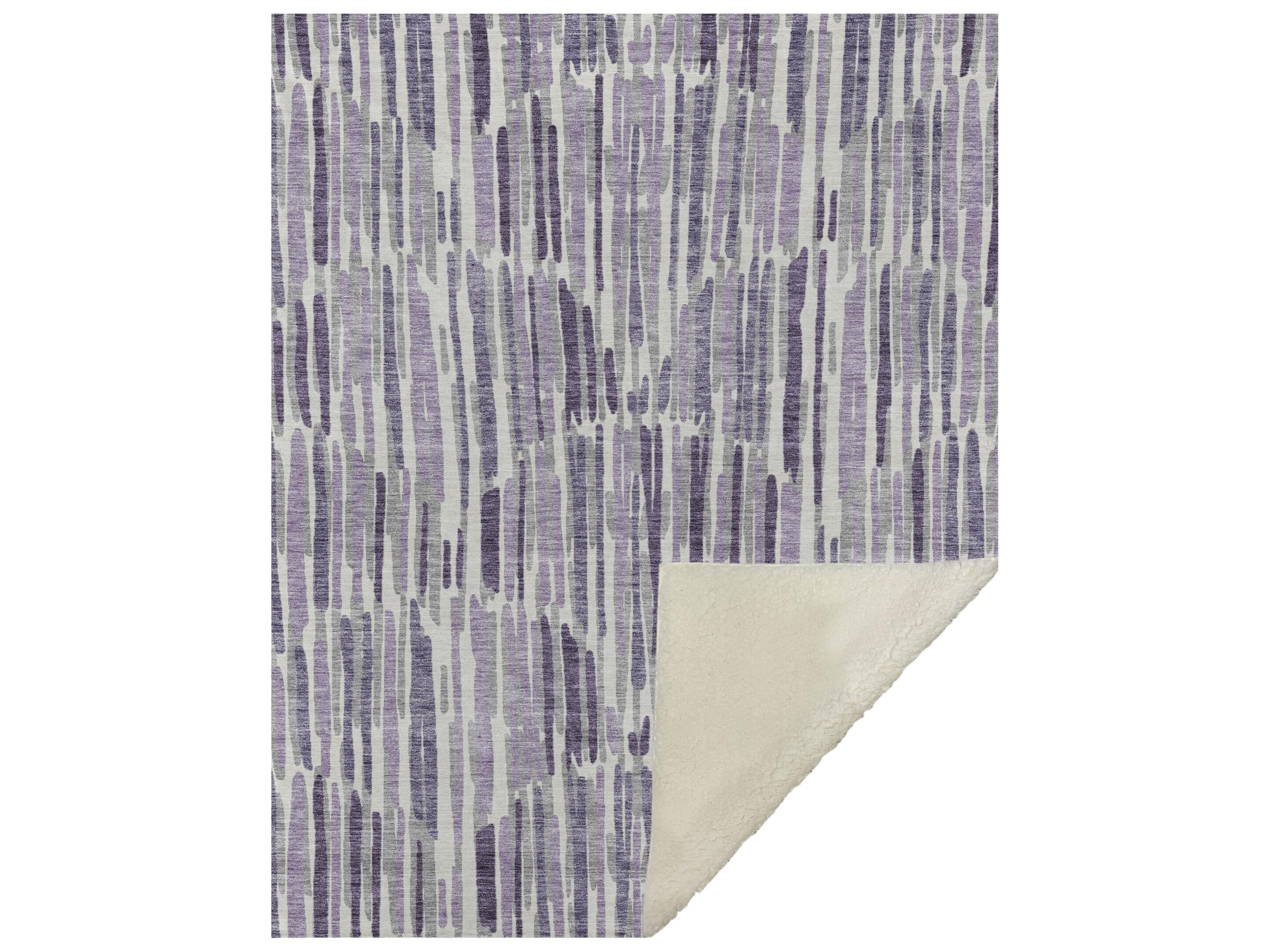 Dalyn Sherpa Purple Polyester Throw