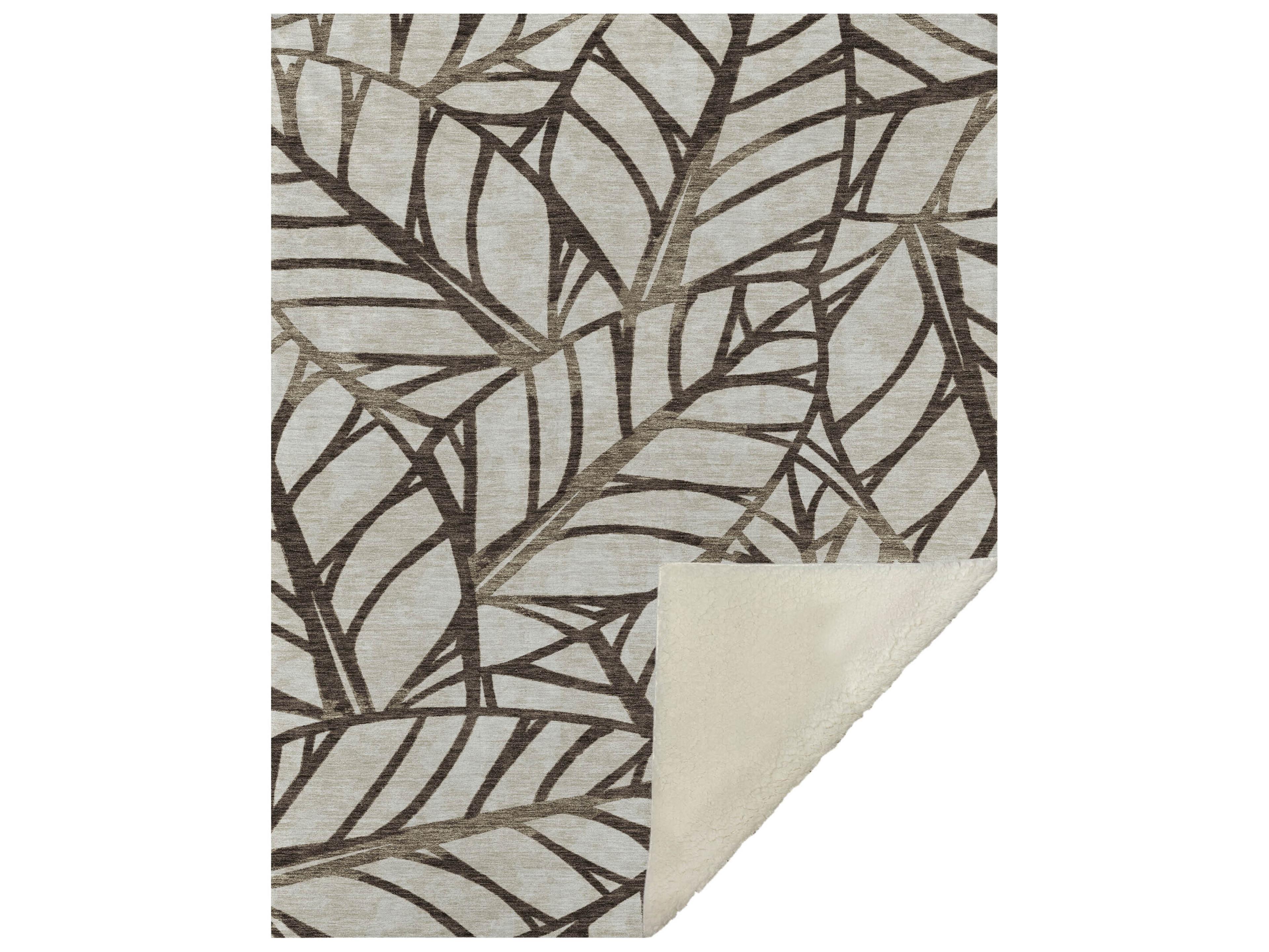 Dalyn Sherpa Brown Polyester Throw