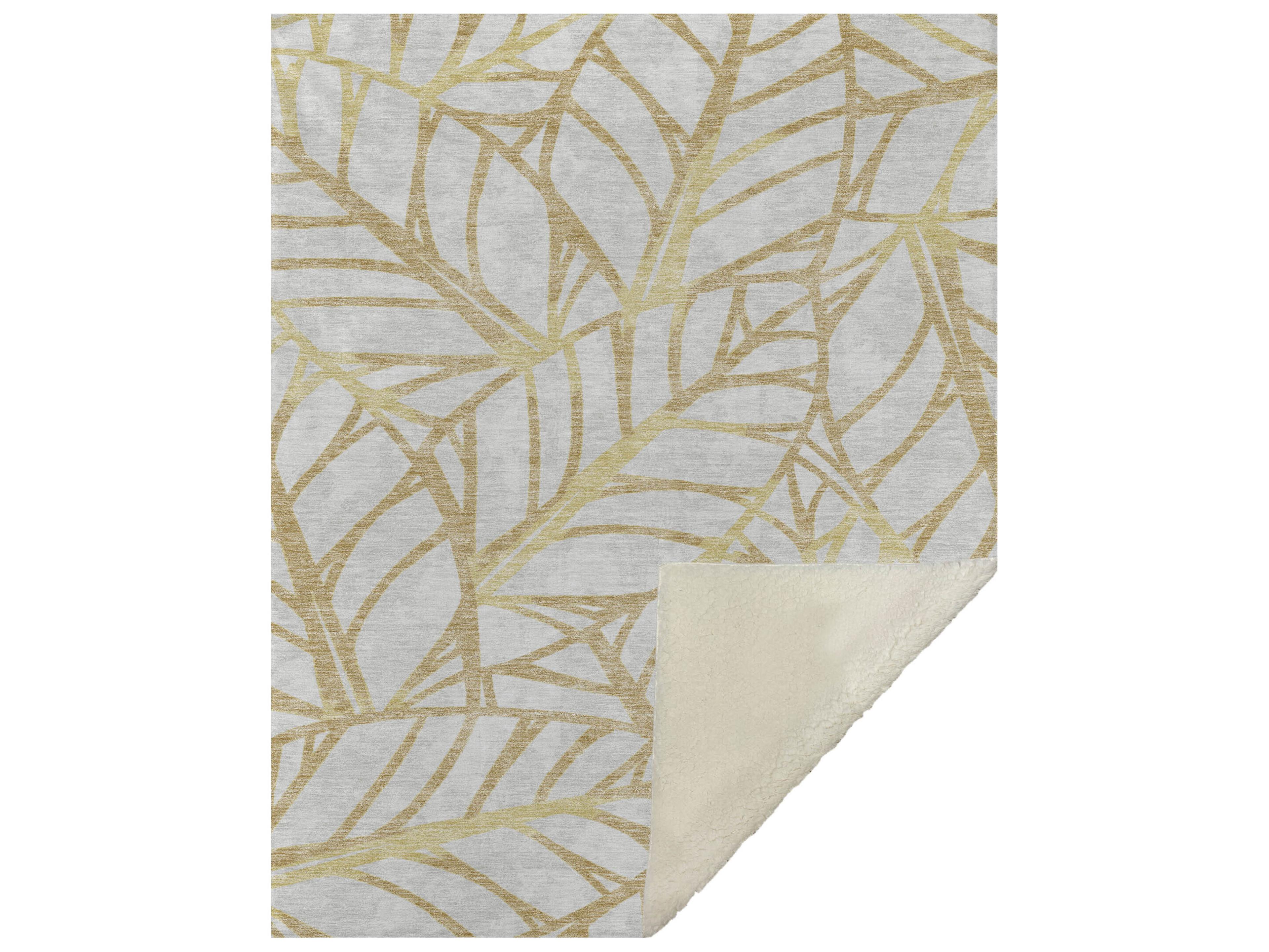 Dalyn Sherpa Gold Polyester Throw