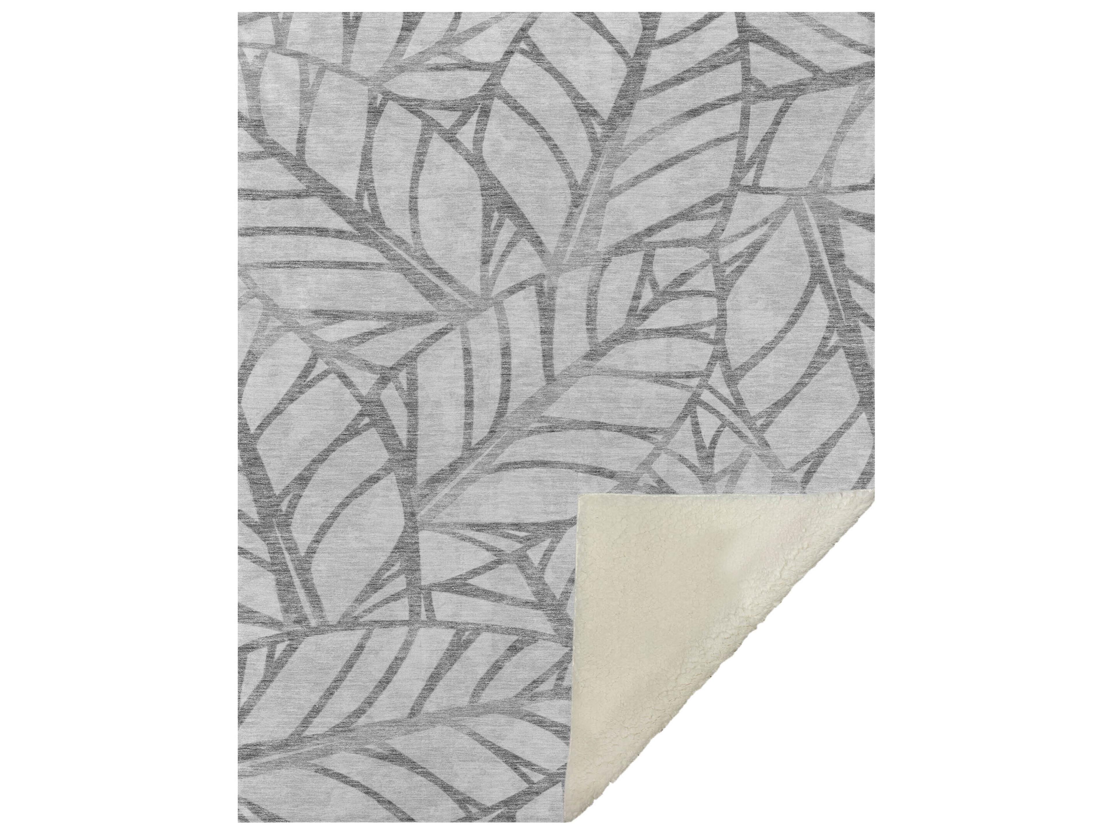 Dalyn Sherpa Gray Polyester Throw