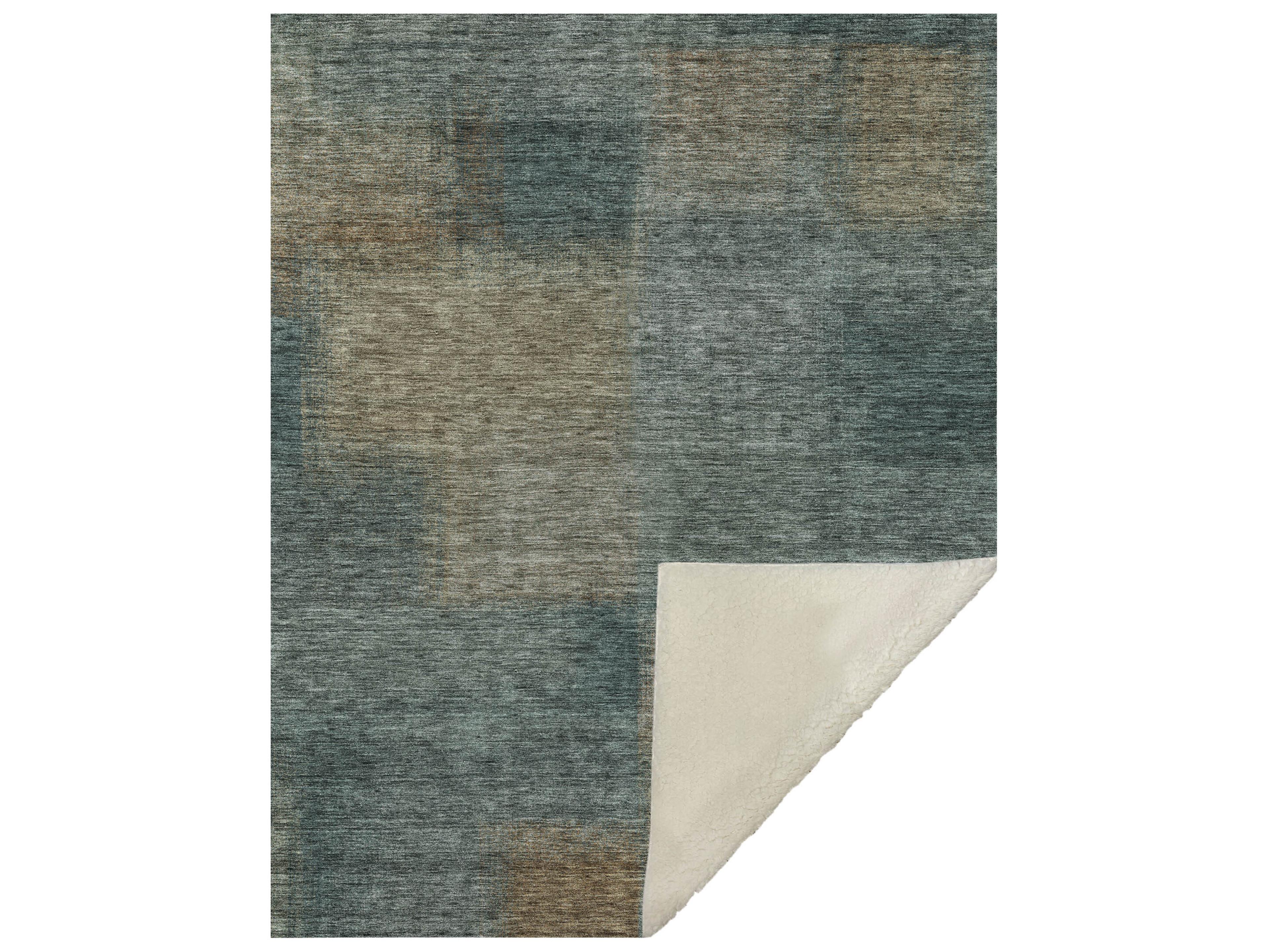 Dalyn Sherpa Teal Polyester Throw