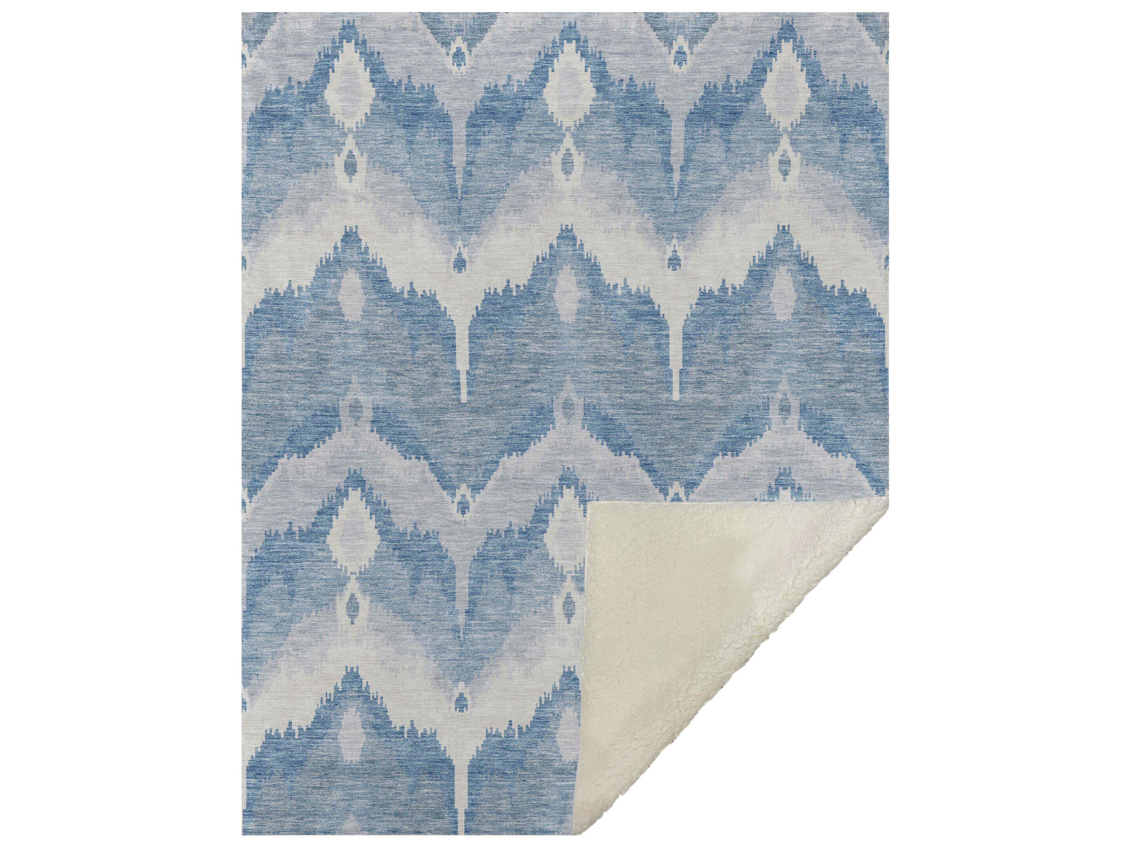 Dalyn Sherpa Blue Polyester Throw