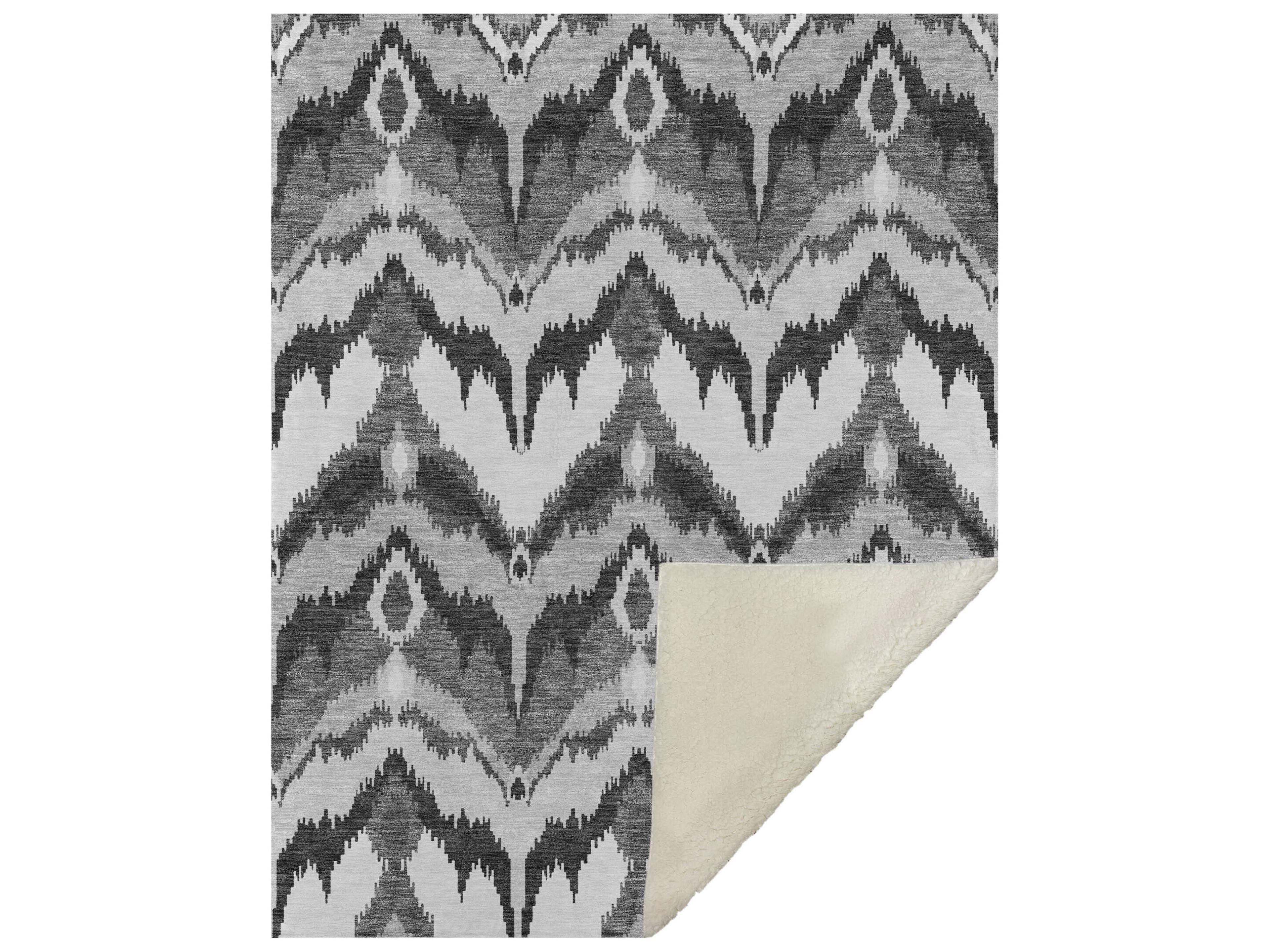 Dalyn Sherpa Gray Polyester Throw