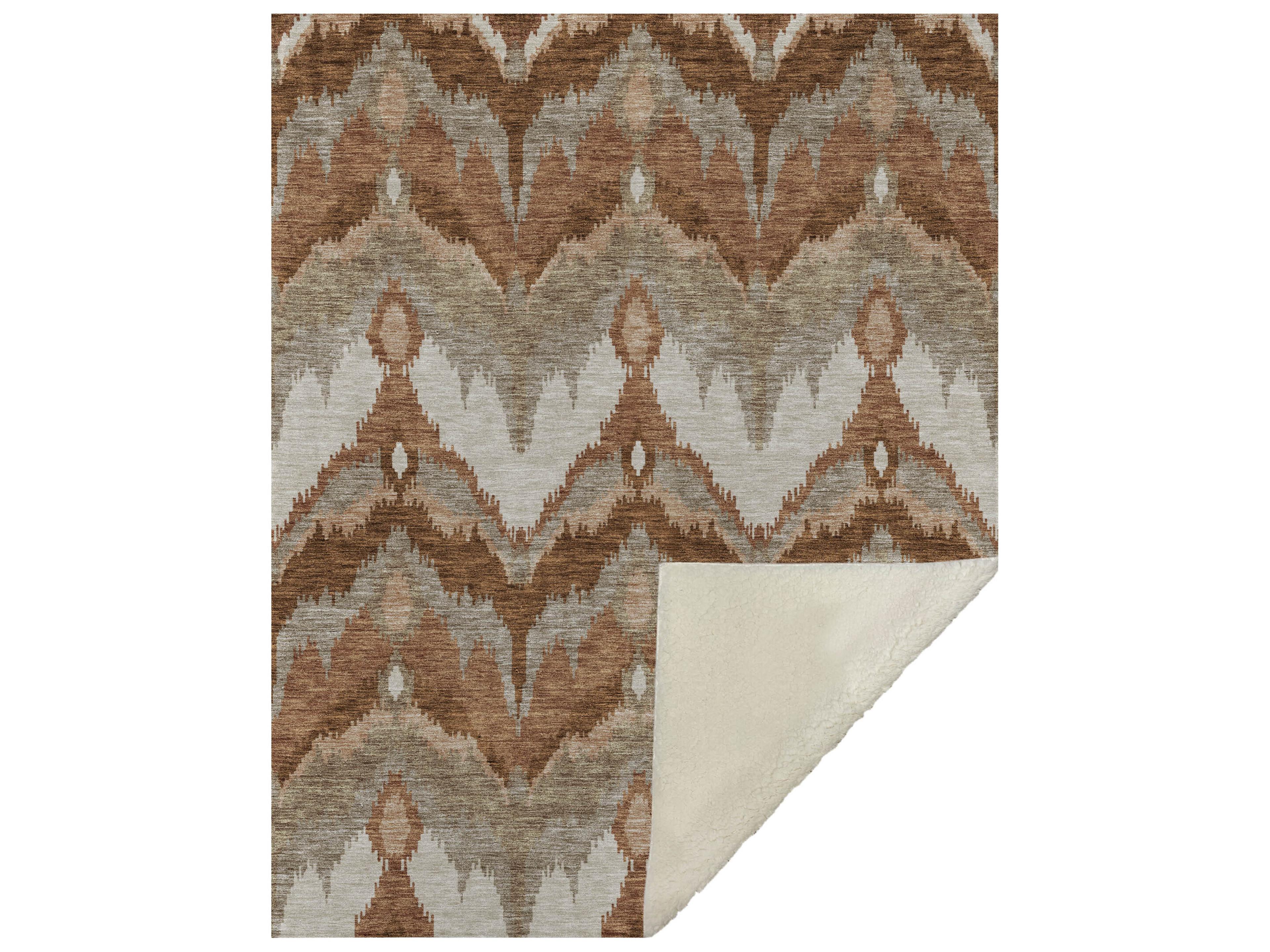 Dalyn Sherpa Orange Polyester Throw