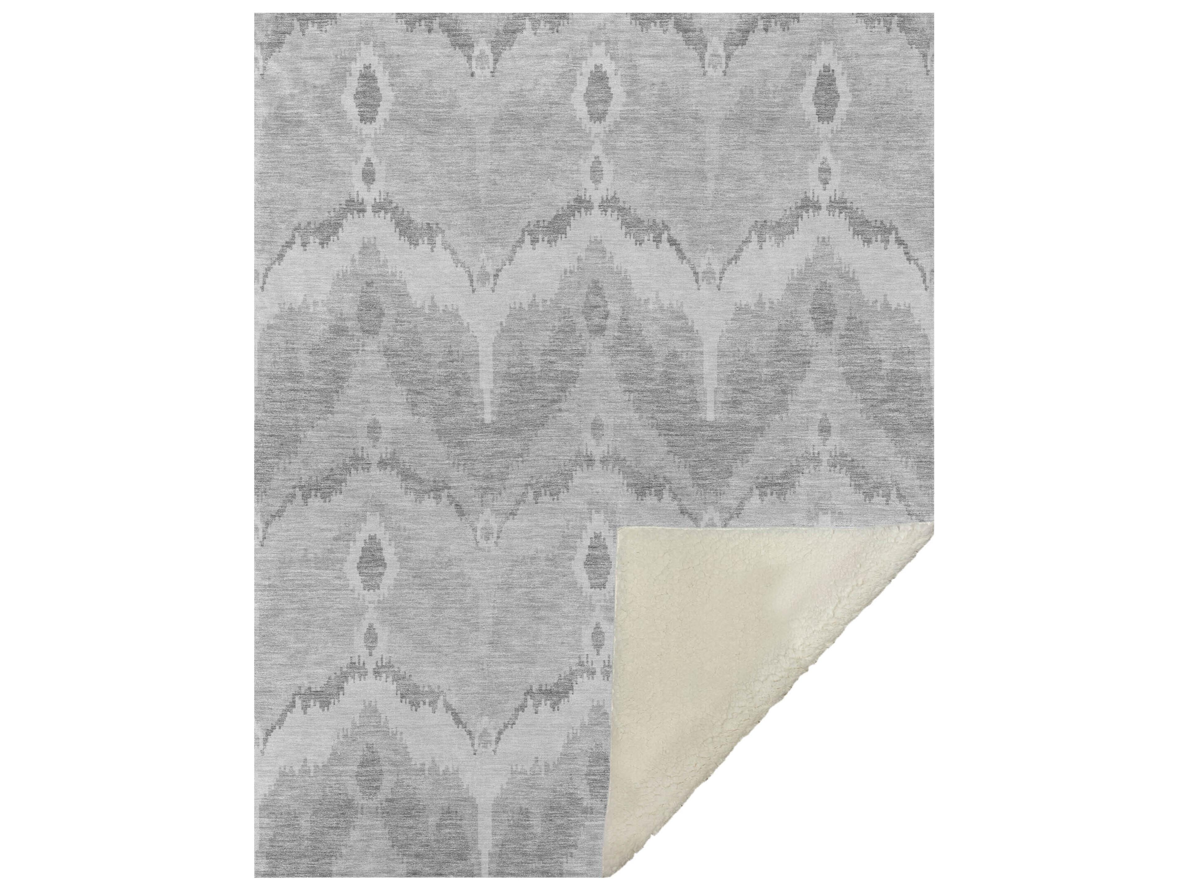 Dalyn Sherpa Gray Polyester Throw