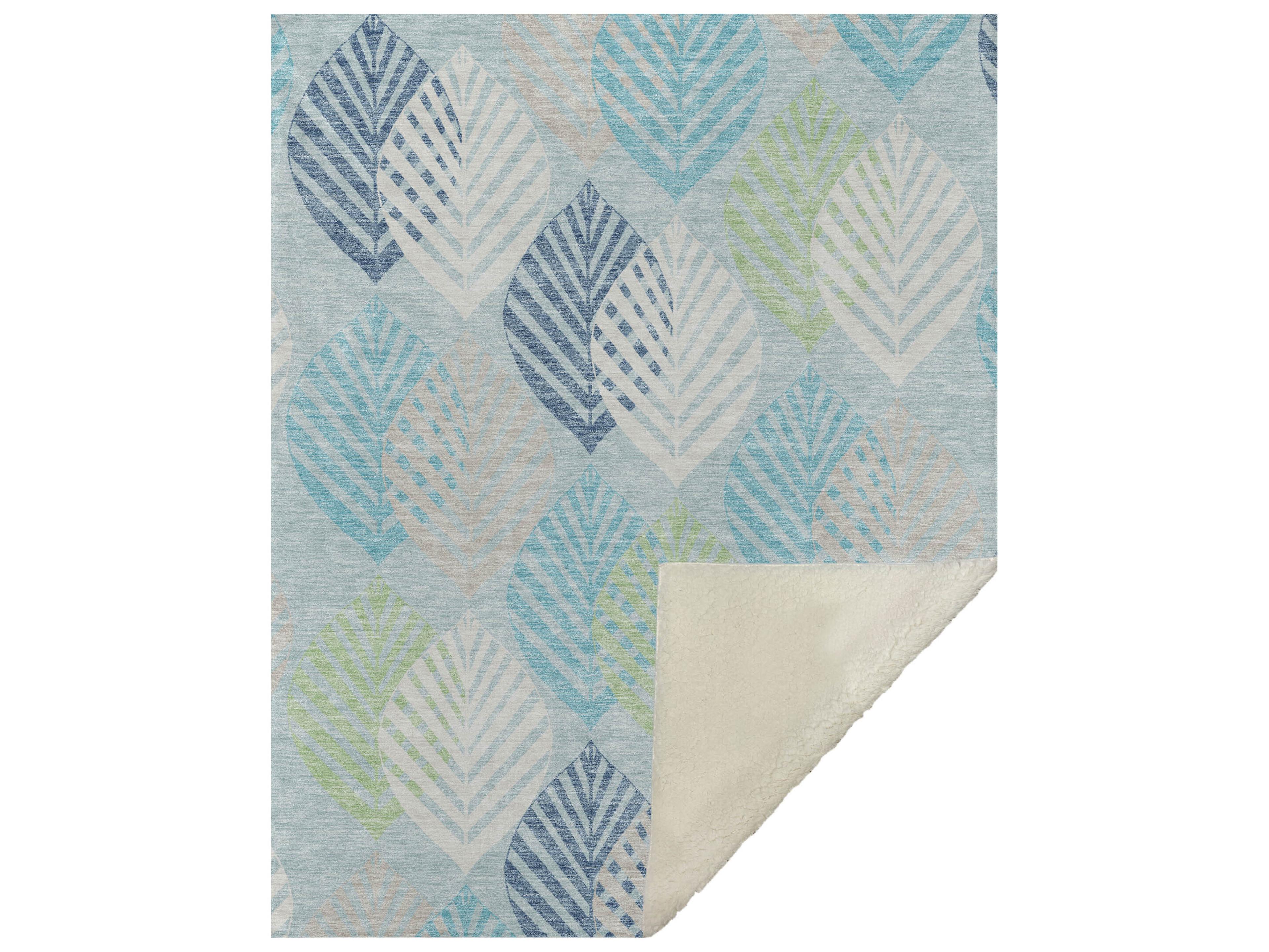 Dalyn Sherpa Teal Polyester Throw