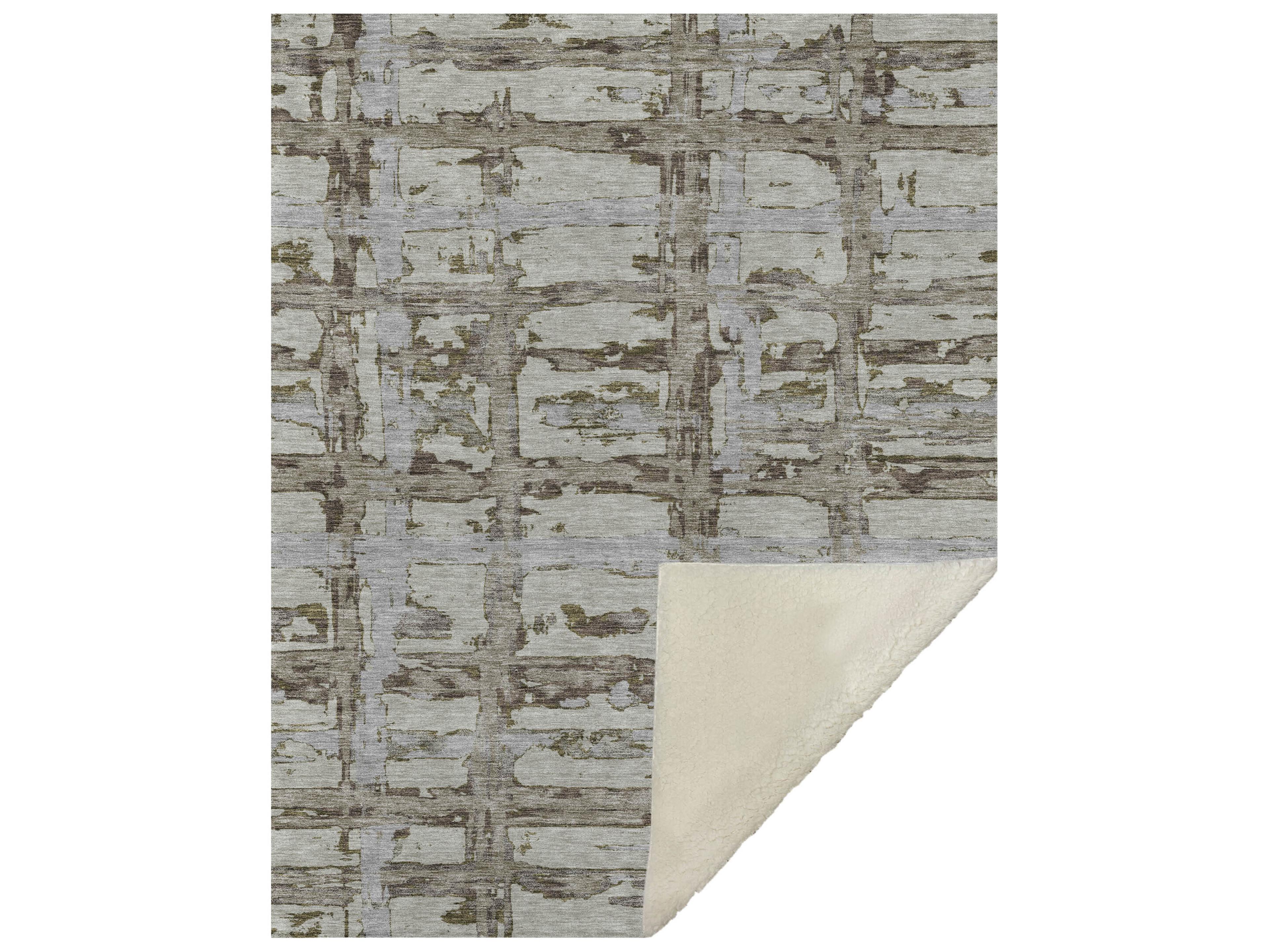 Dalyn Sherpa Brown Polyester Throw