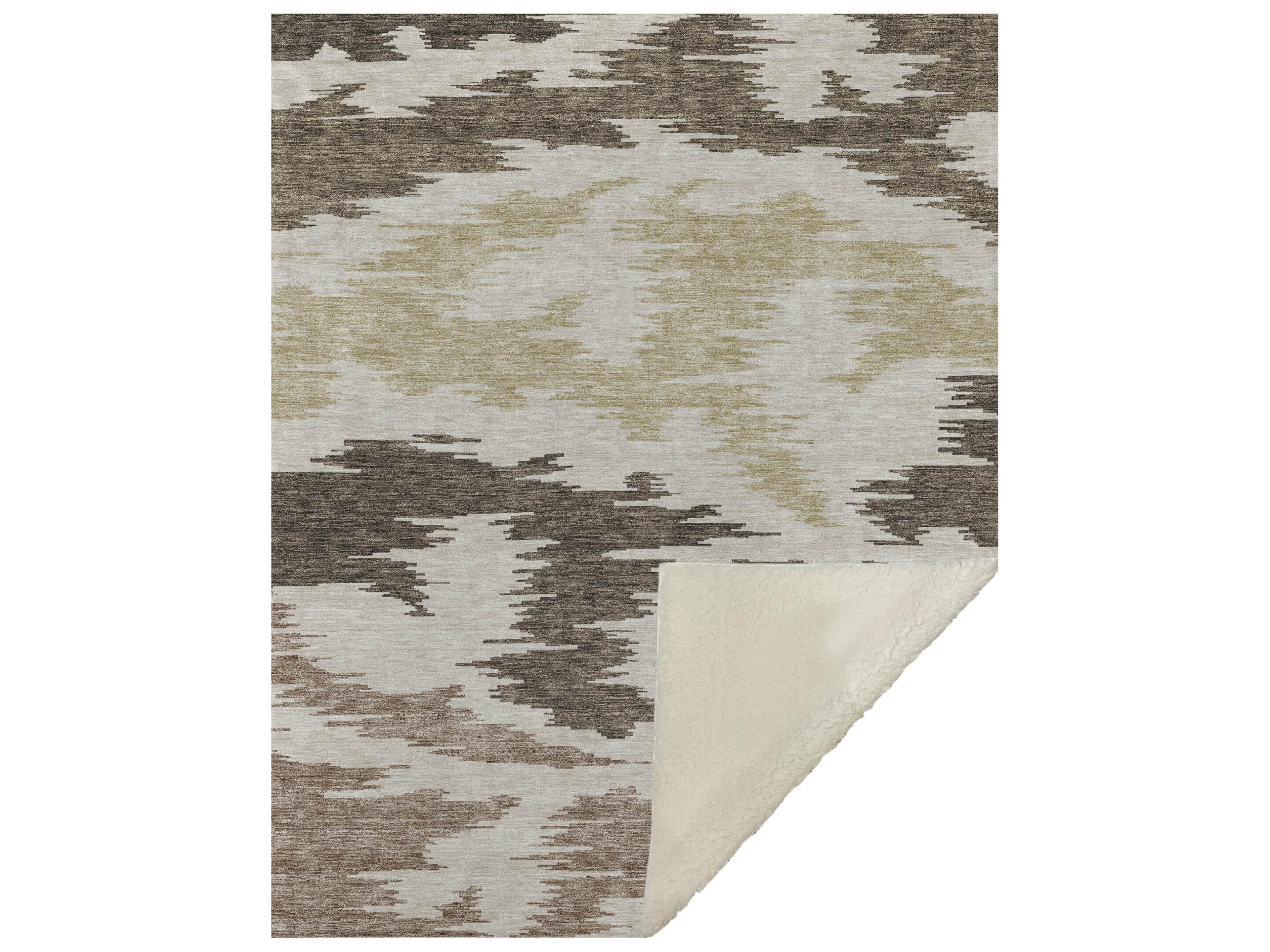 Dalyn Sherpa Brown Polyester Throw
