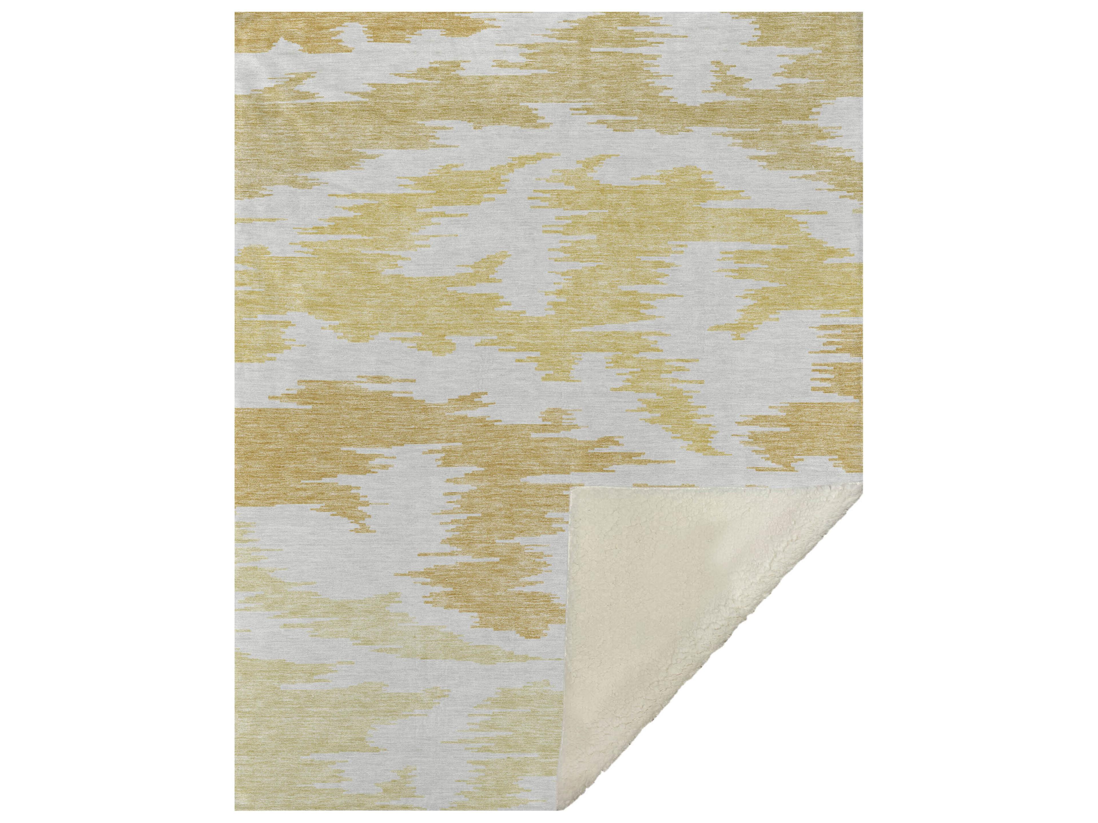 Dalyn Sherpa Gold Polyester Throw