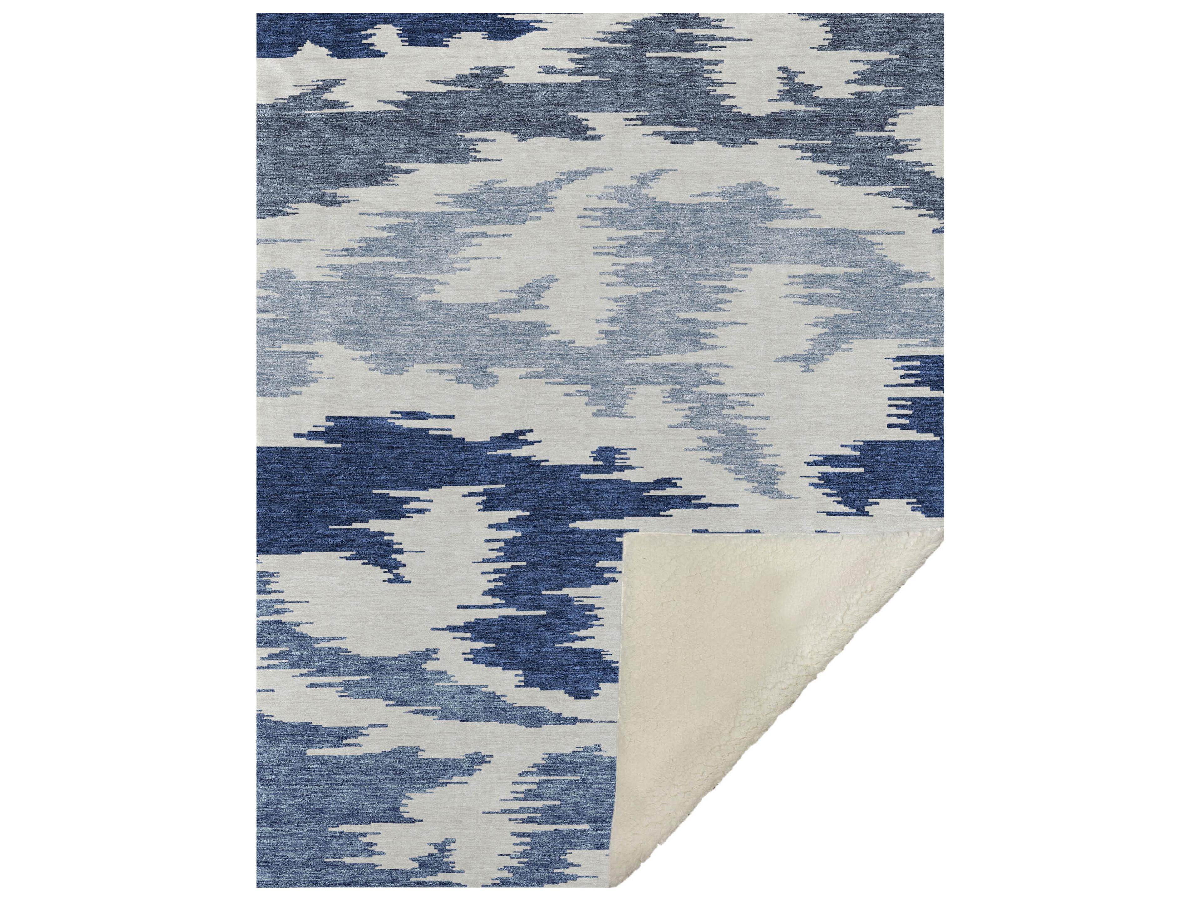 Dalyn Sherpa Blue Polyester Throw