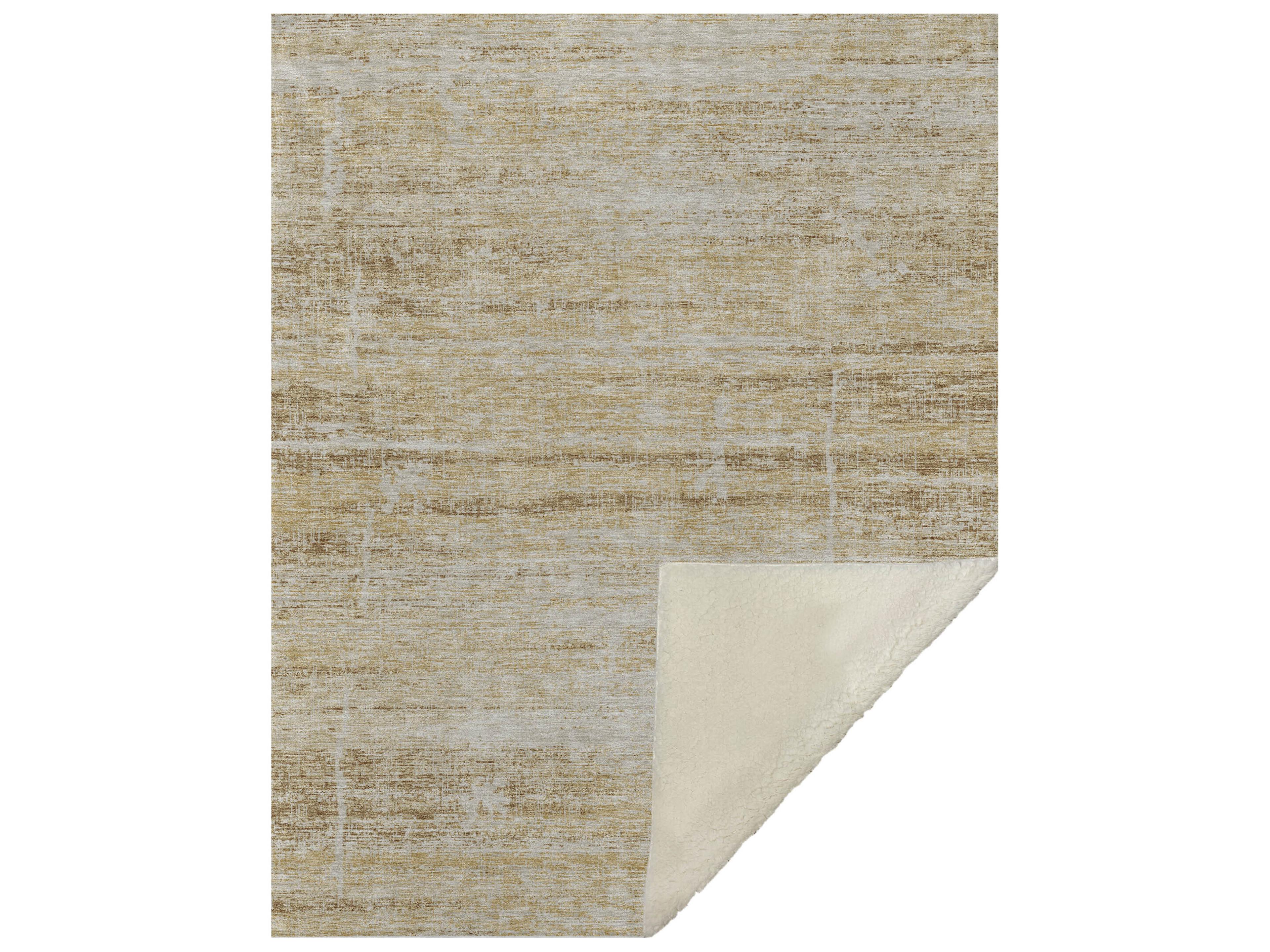 Dalyn Sherpa Gold Polyester Throw