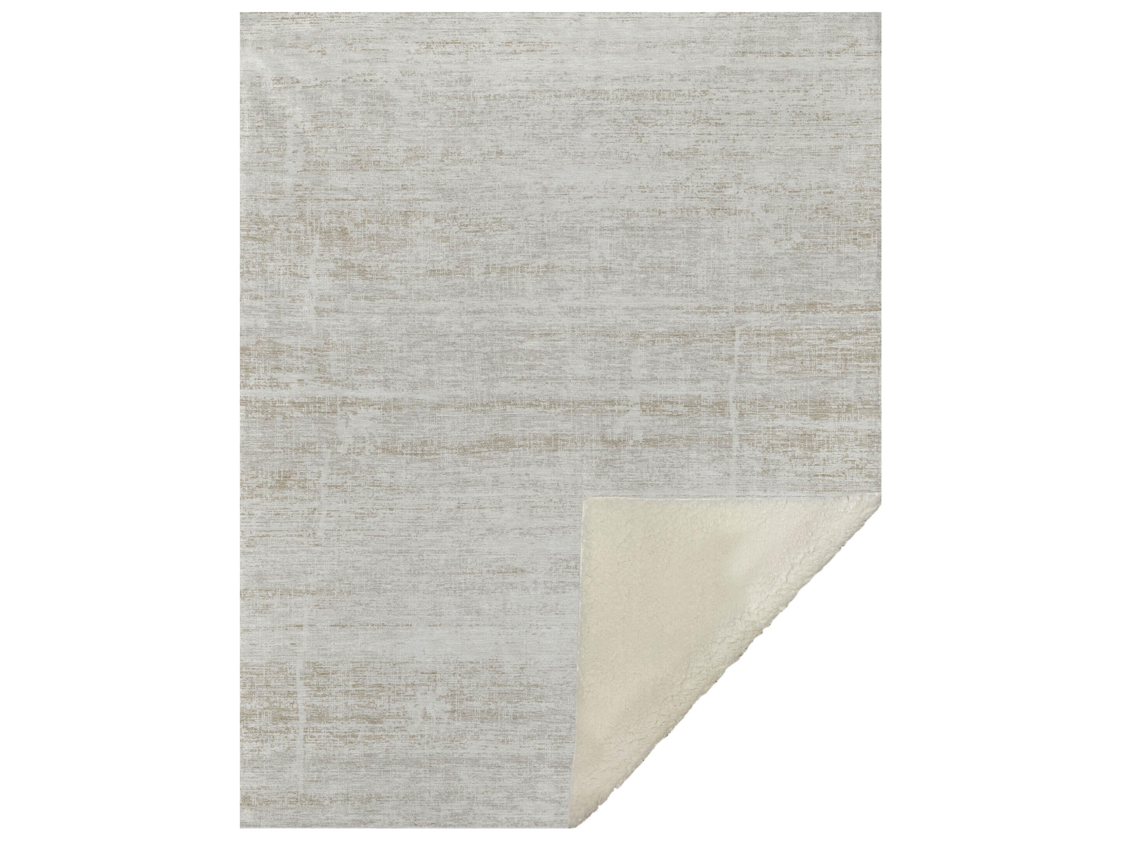 Dalyn Sherpa Ivory Polyester Throw
