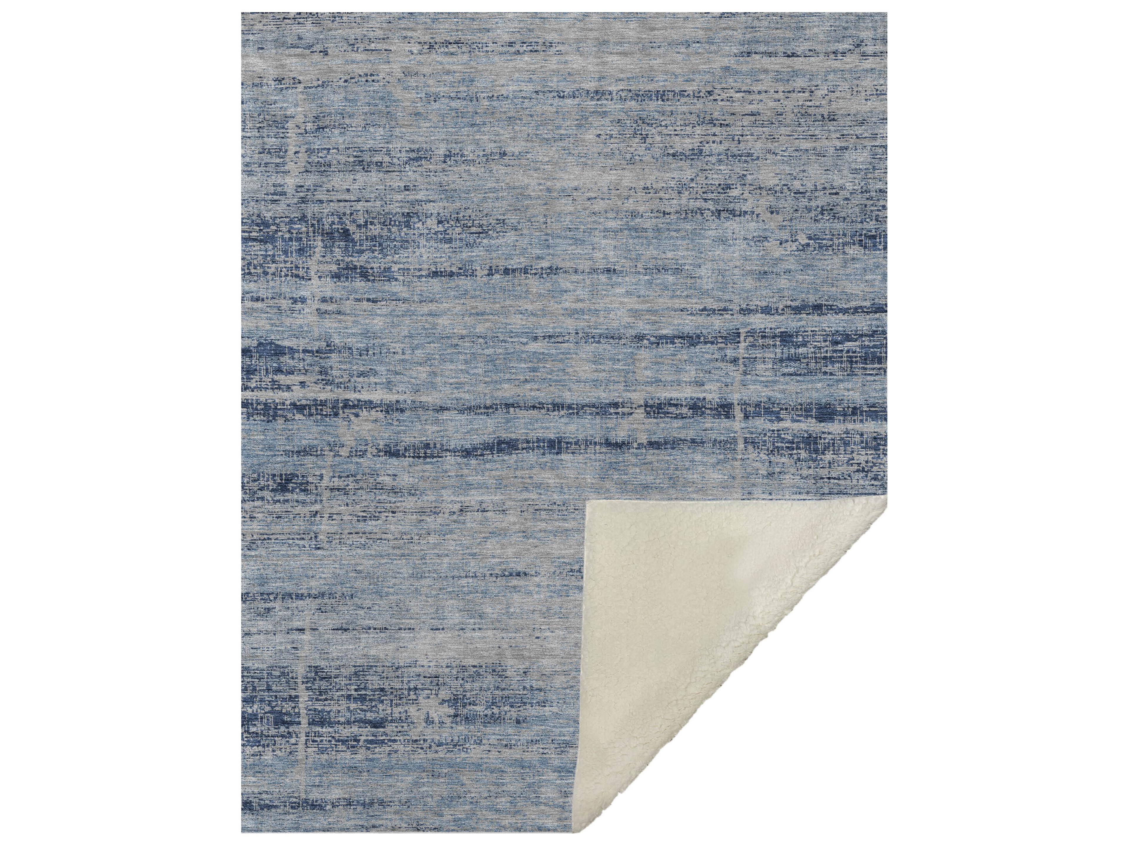 Dalyn Sherpa Blue Polyester Throw