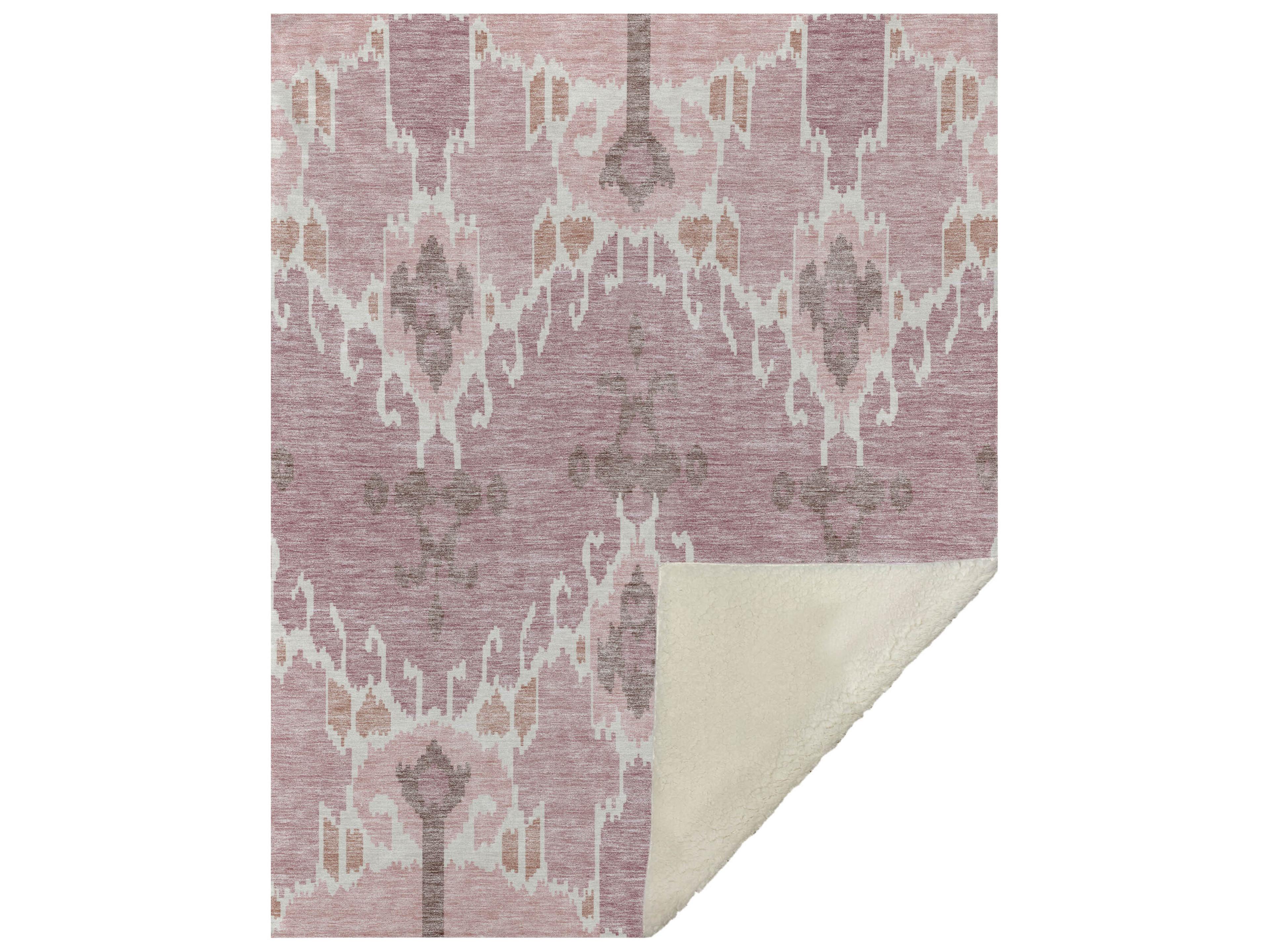 Dalyn Sherpa Pink Polyester Throw