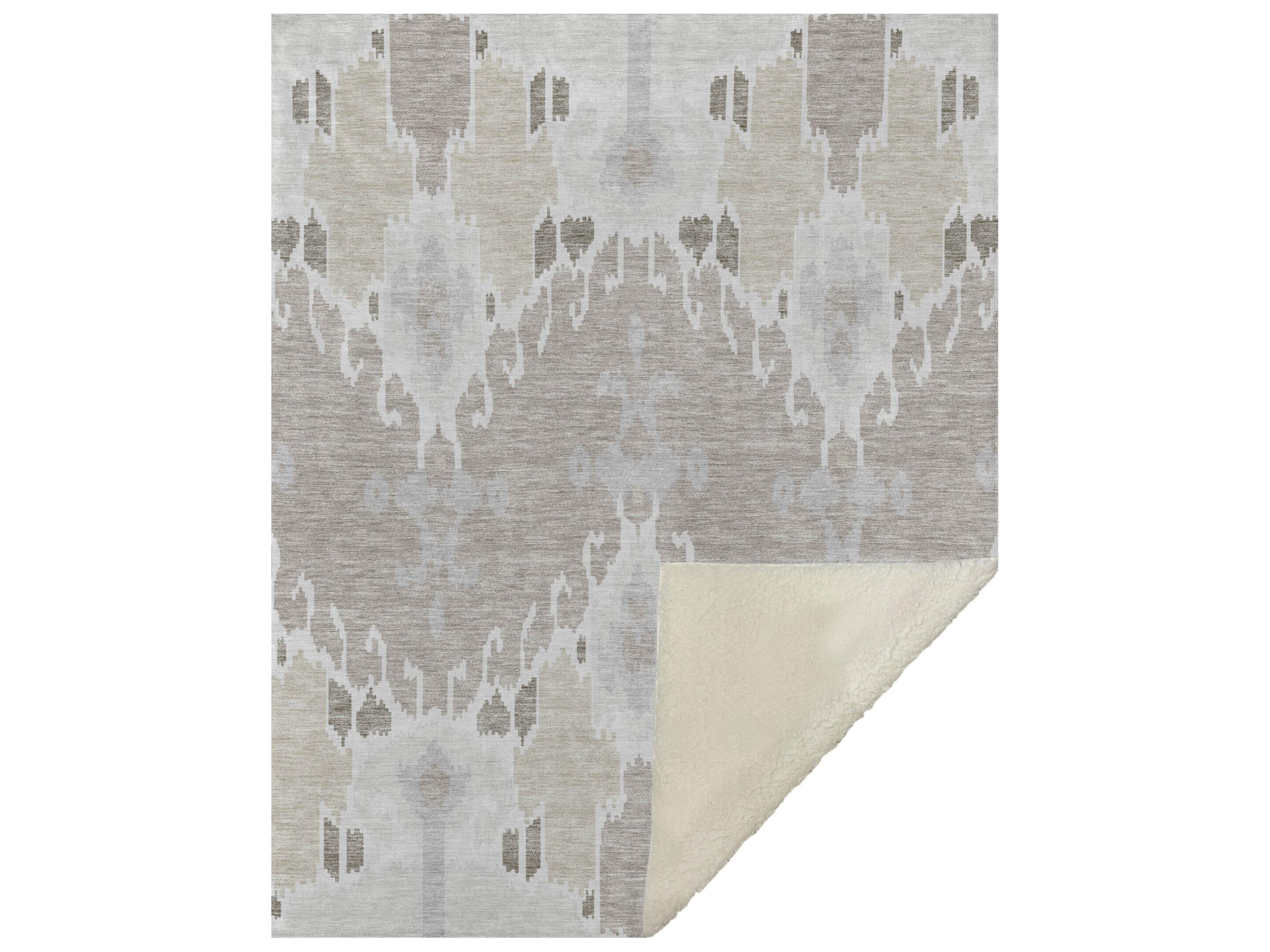 Dalyn Sherpa Ivory Polyester Throw