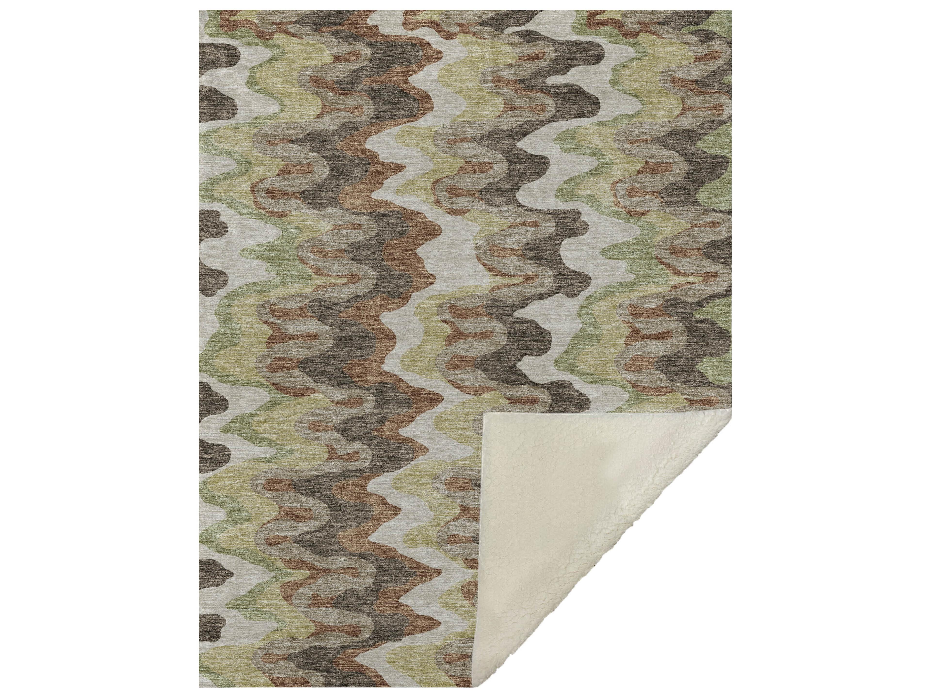Dalyn Sherpa Brown Polyester Throw