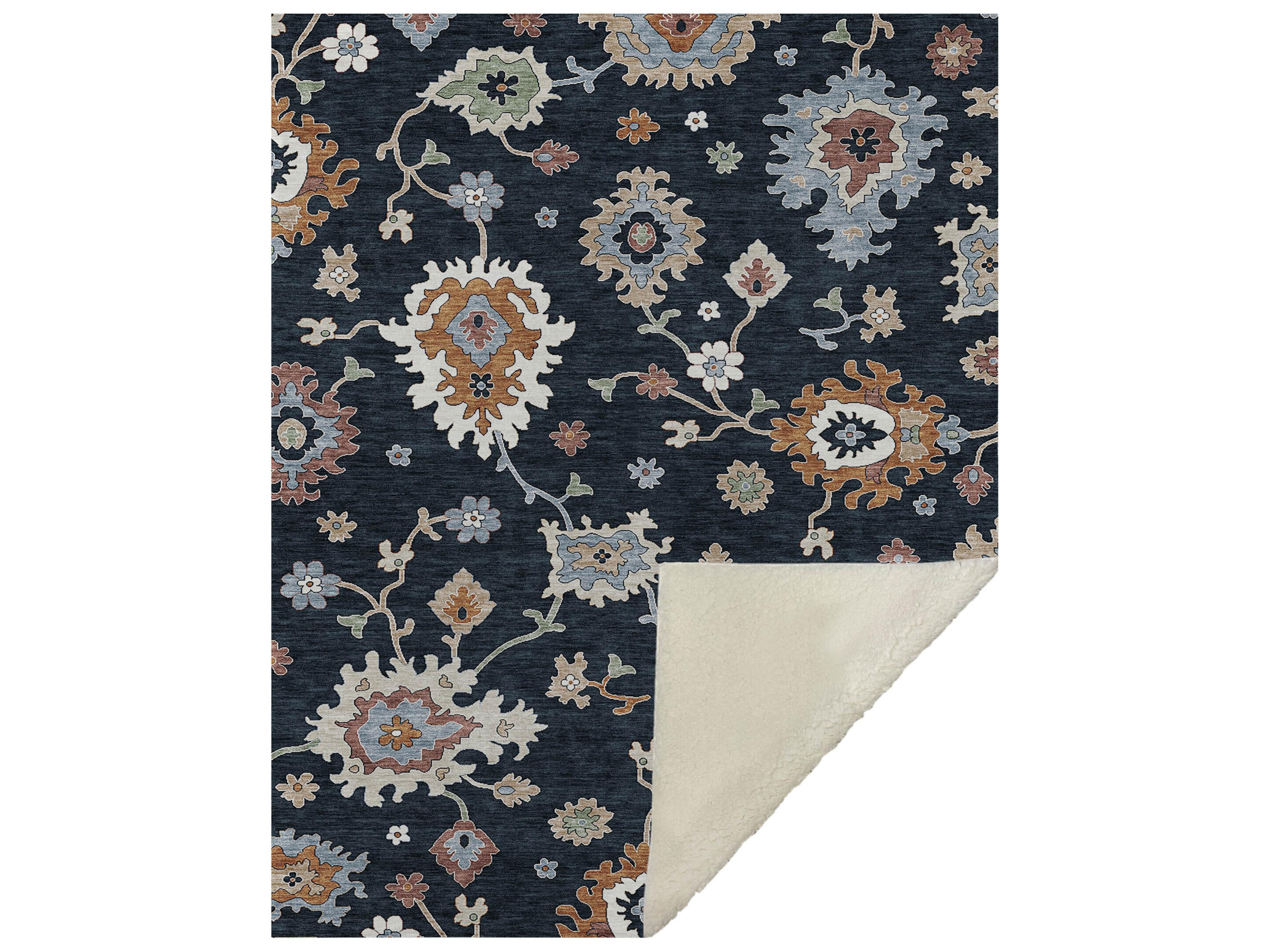 Dalyn Sherpa Black Polyester Throw