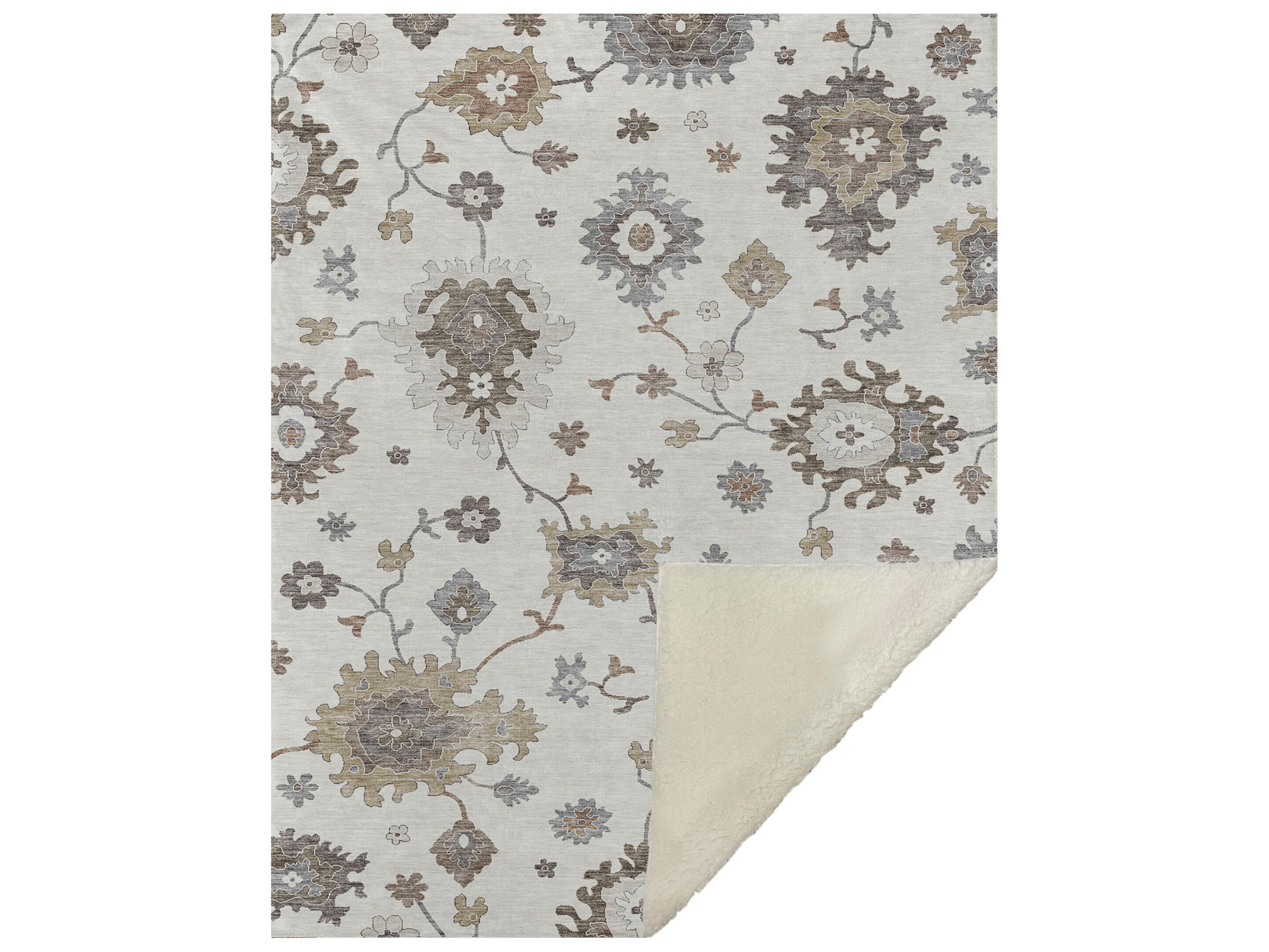 Dalyn Sherpa Ivory Polyester Throw