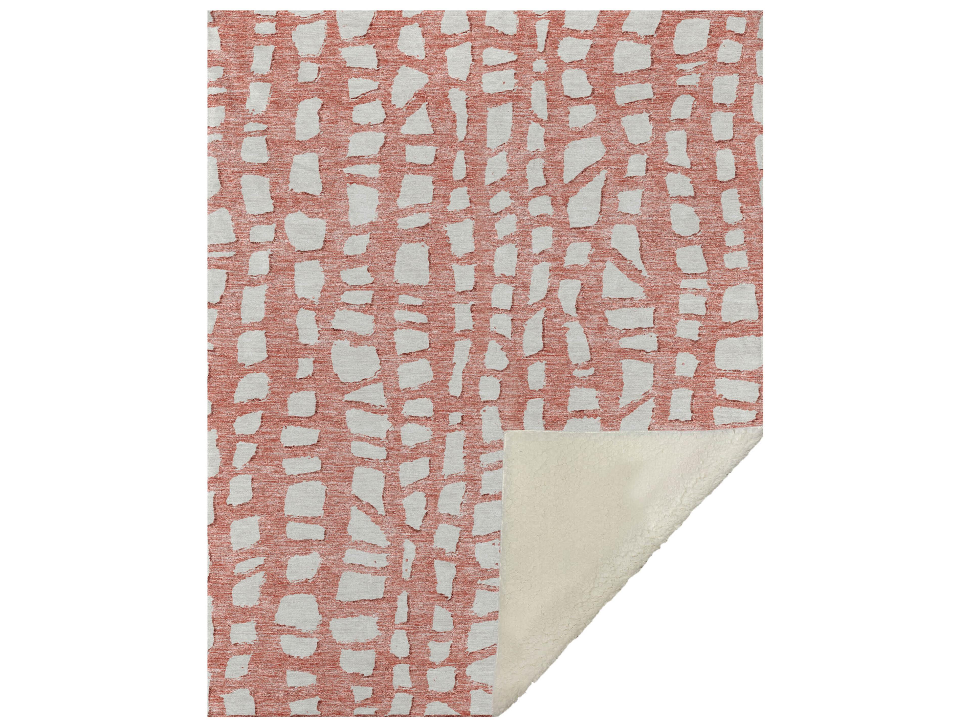 Dalyn Sherpa Orange Polyester Throw