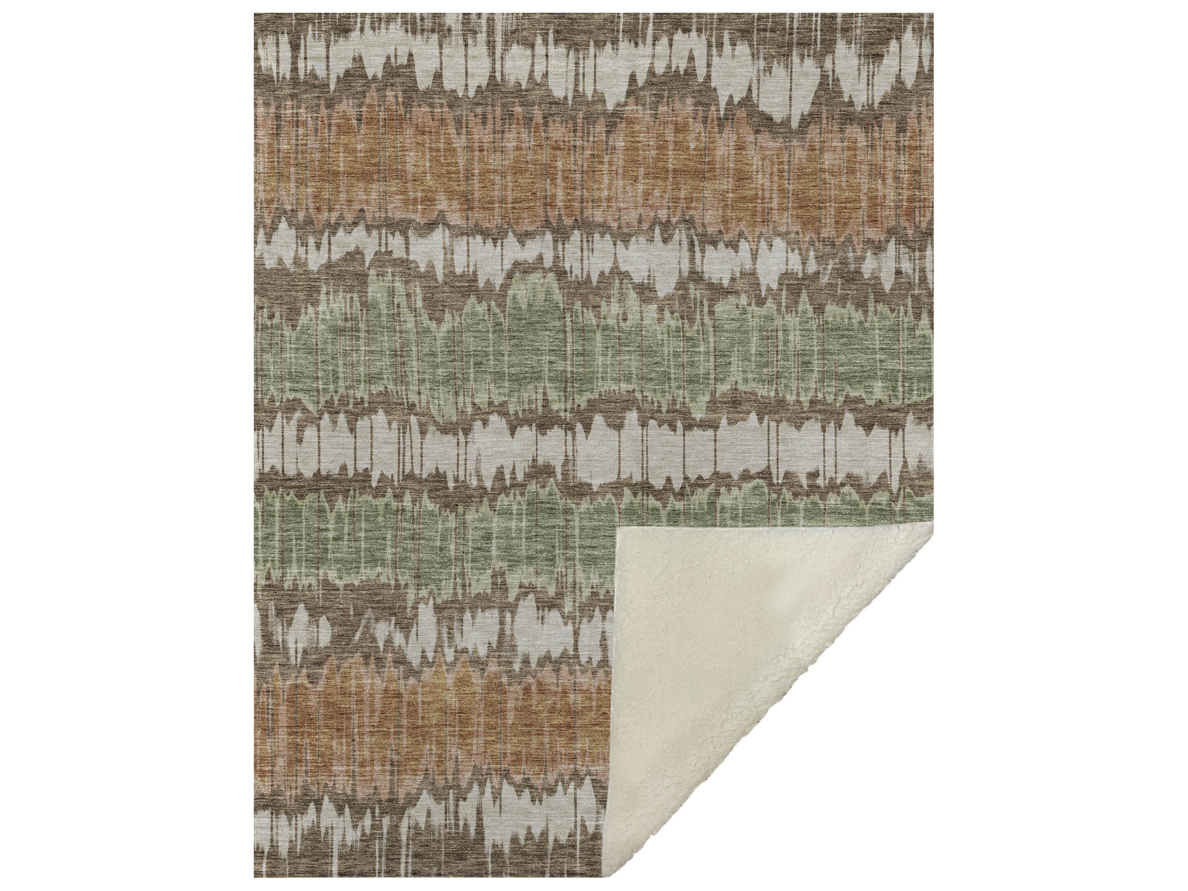 Dalyn Sherpa Brown Polyester Throw
