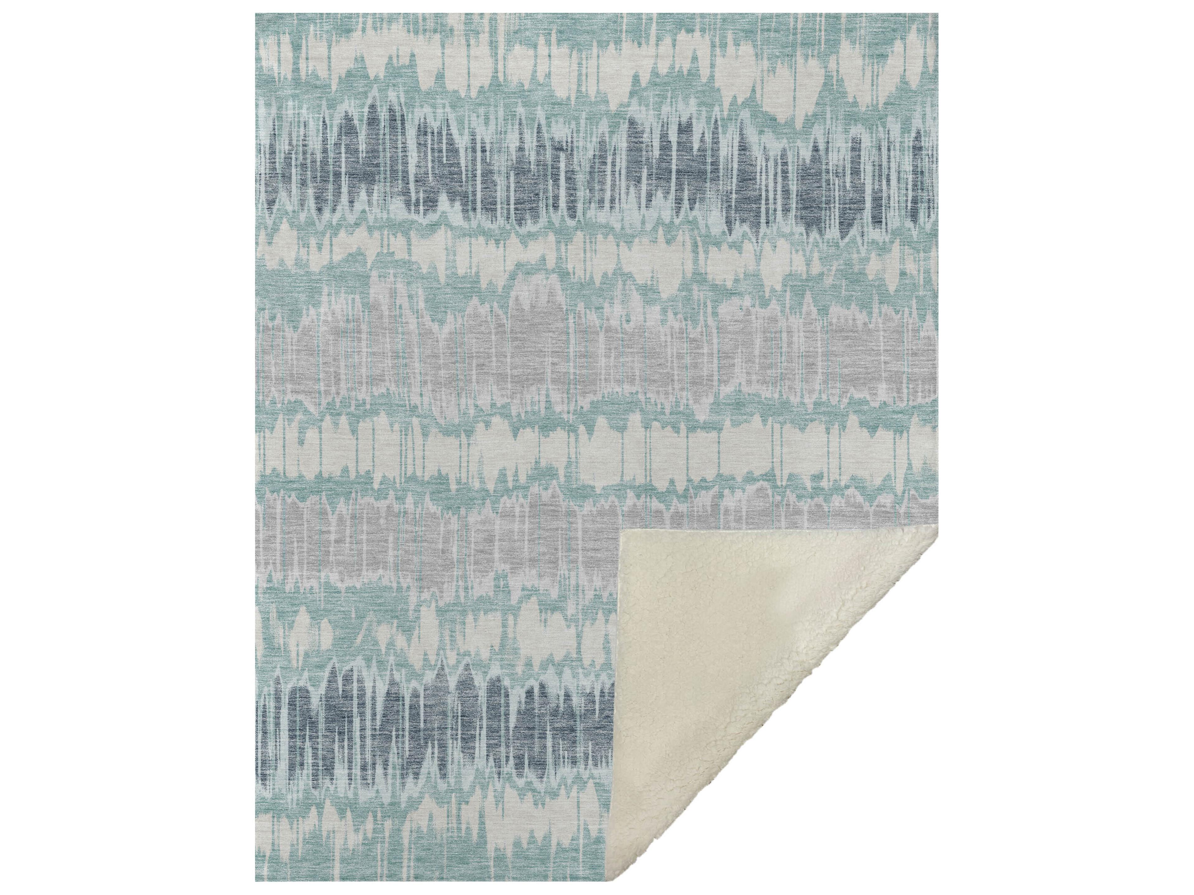 Dalyn Sherpa Teal Polyester Throw