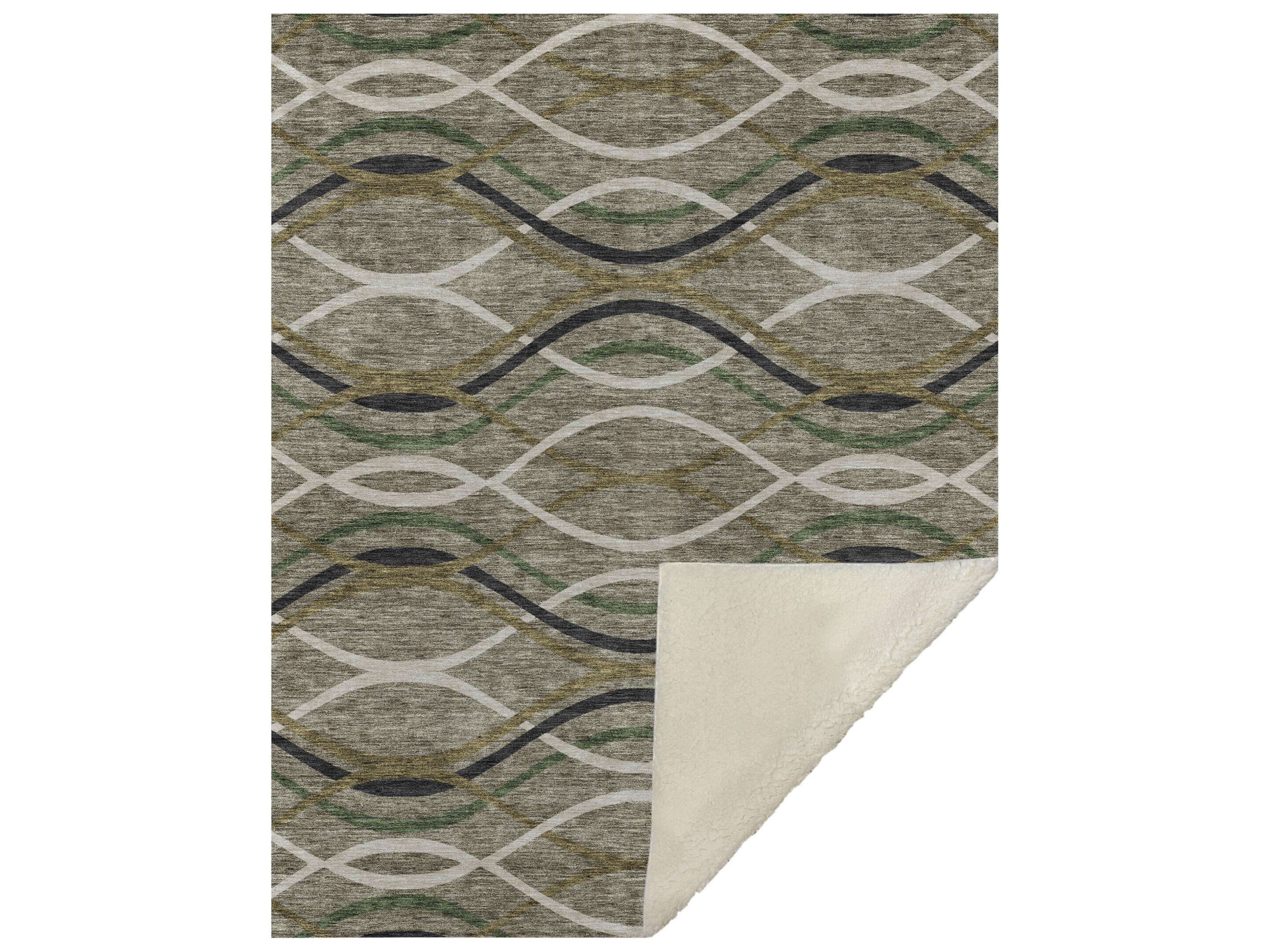 Dalyn Sherpa Brown Polyester Throw