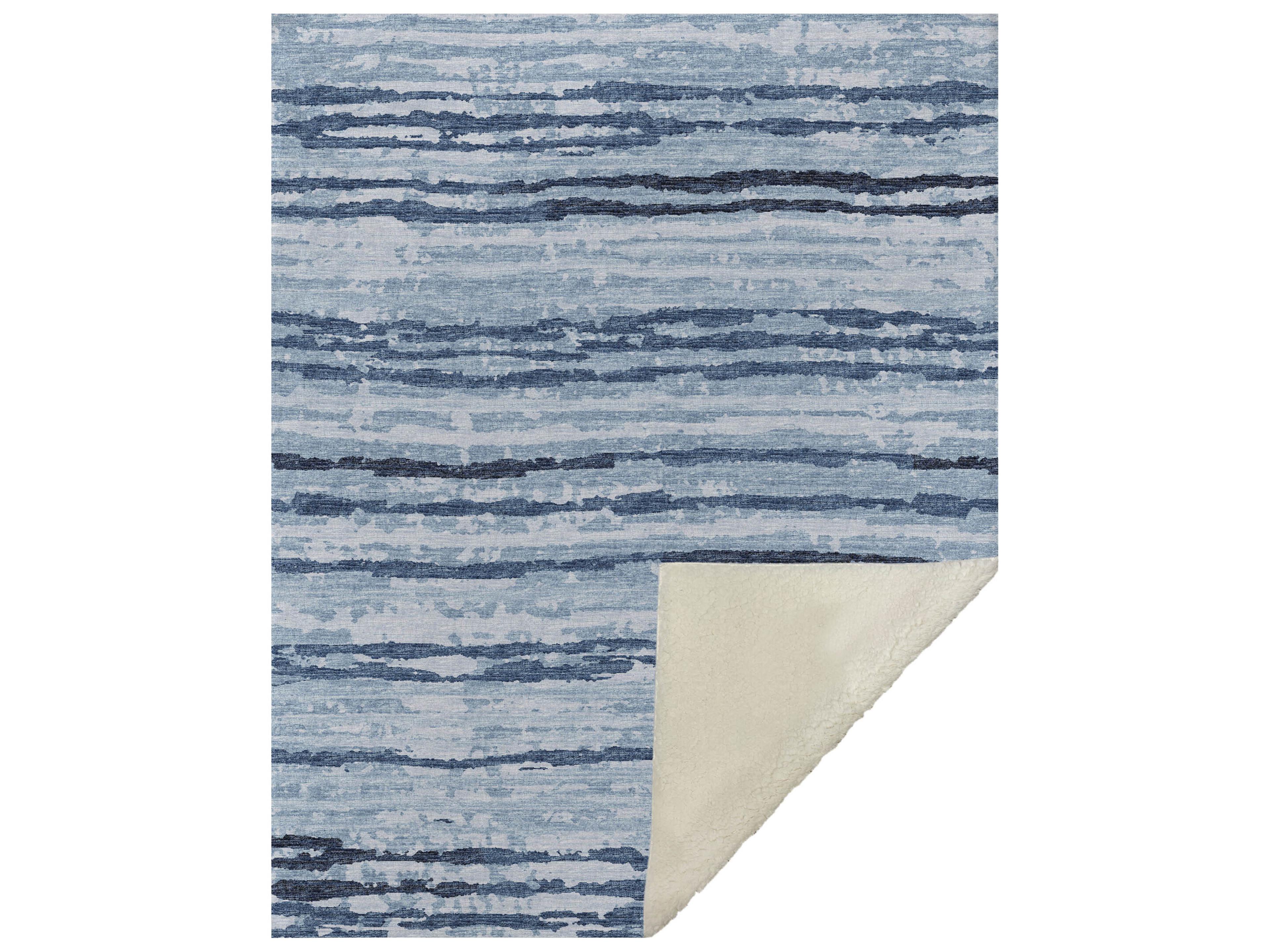 Dalyn Sherpa Blue Polyester Throw
