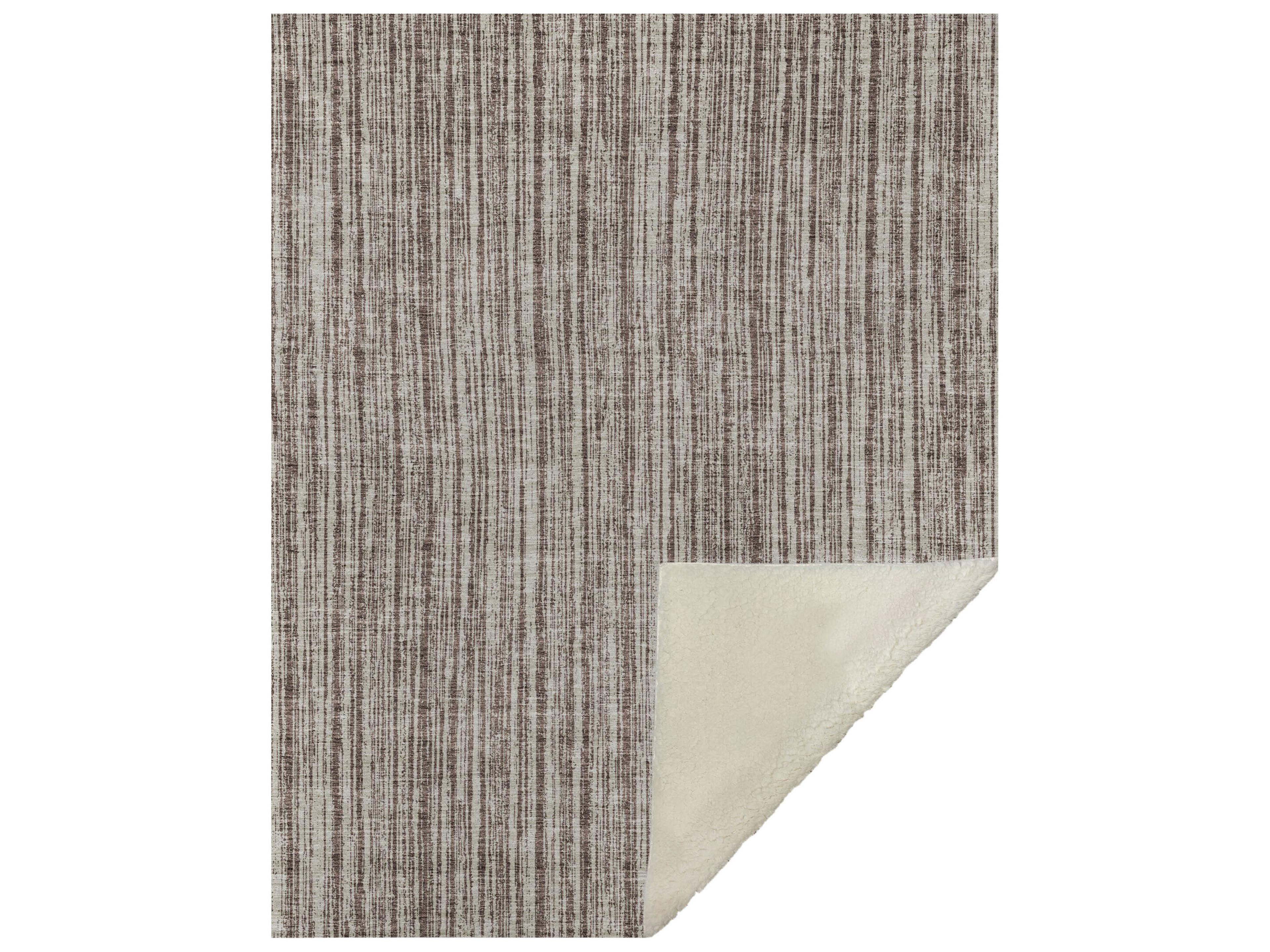 Dalyn Sherpa Brown Polyester Throw