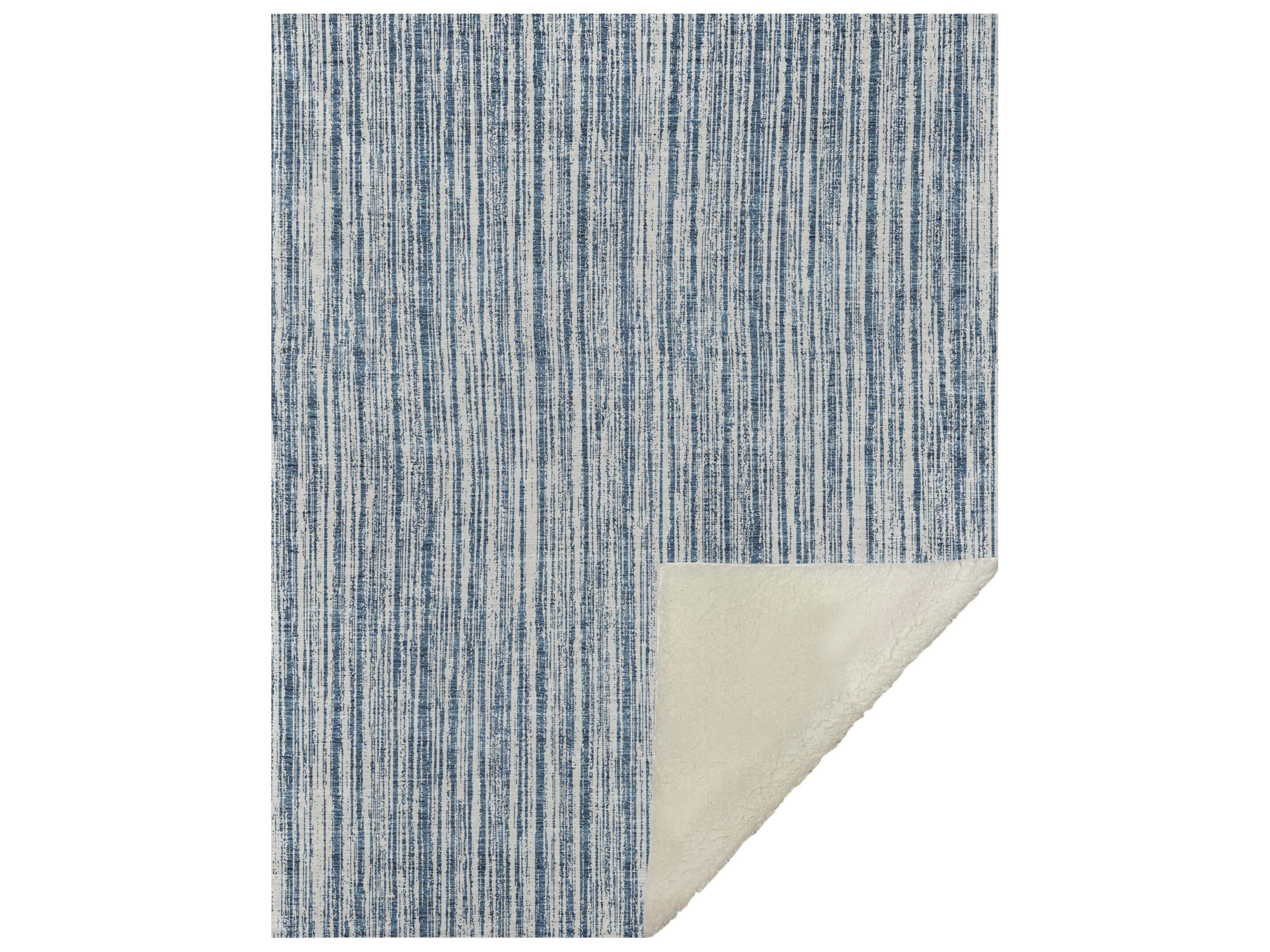 Dalyn Sherpa Blue Polyester Throw