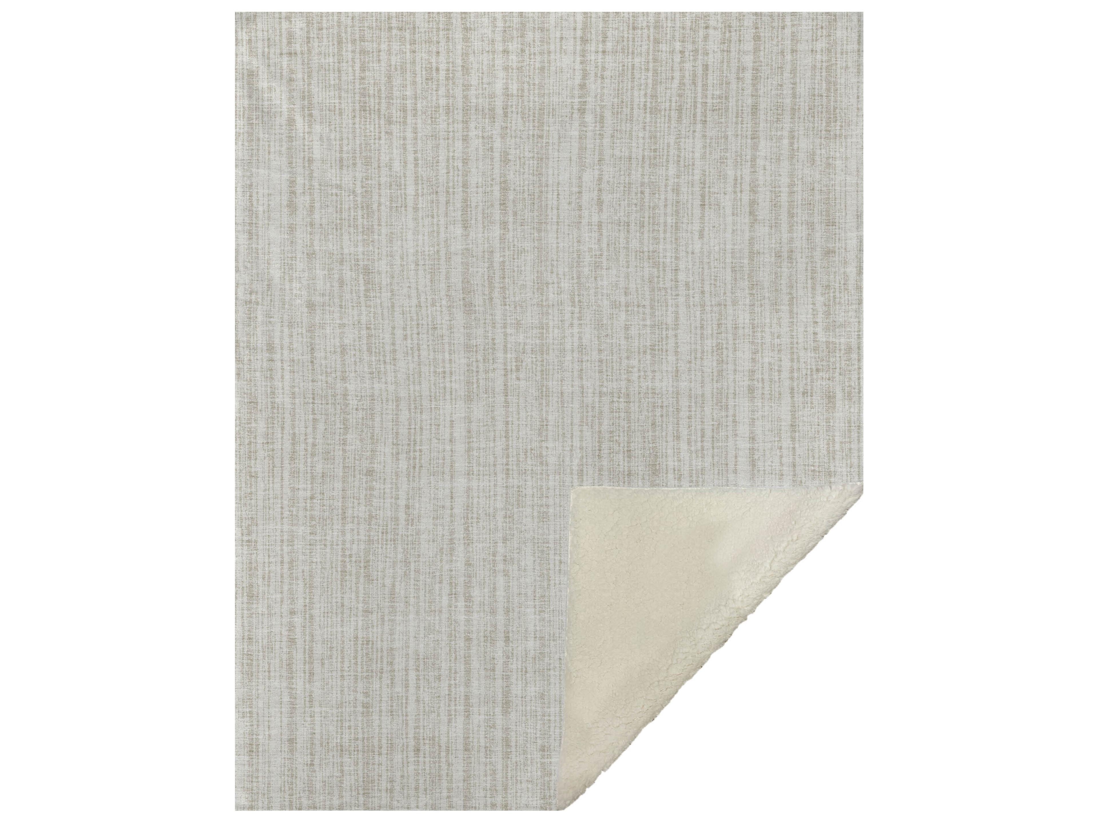 Dalyn Sherpa Ivory Polyester Throw