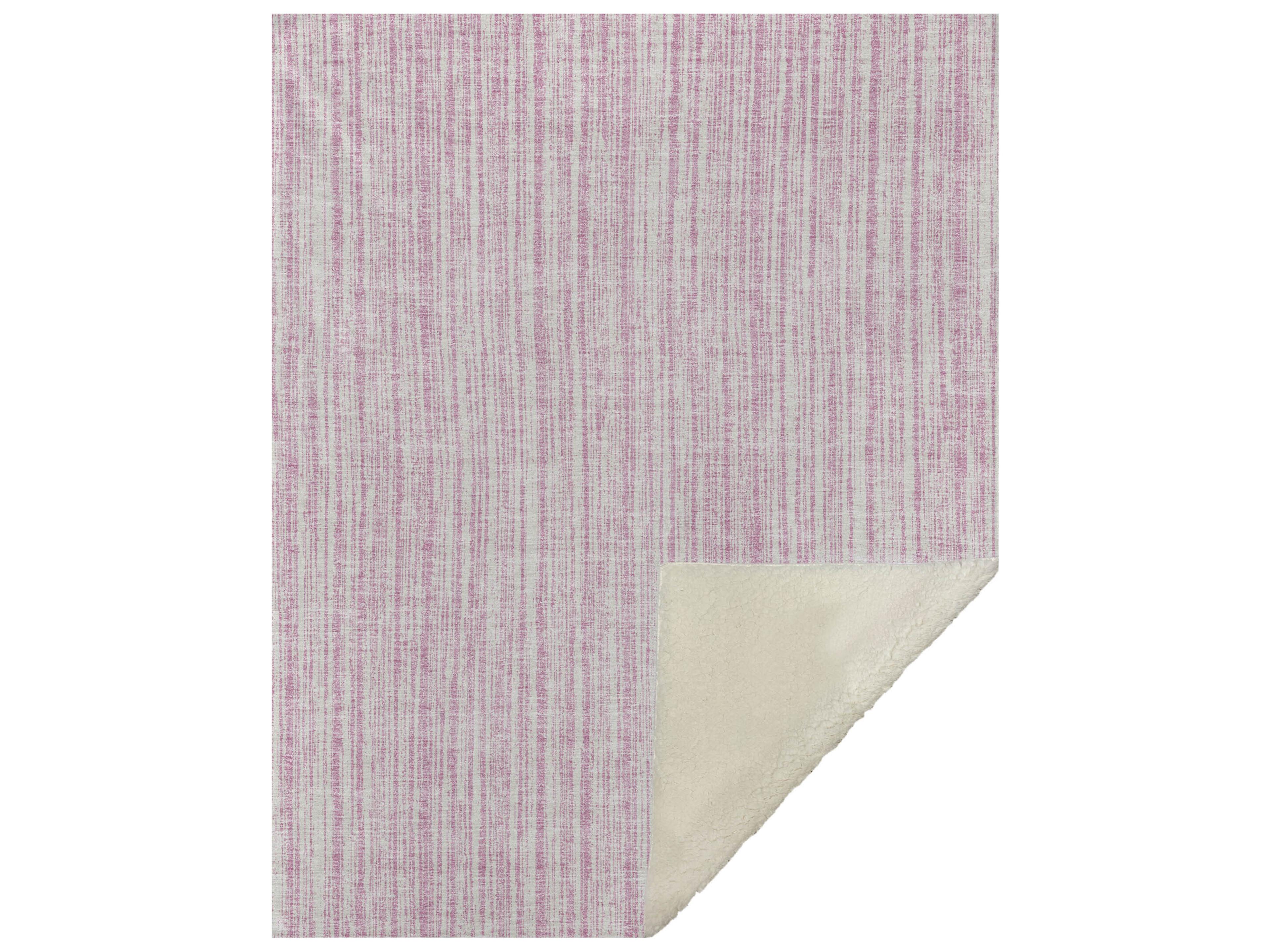 Dalyn Sherpa Pink Polyester Throw