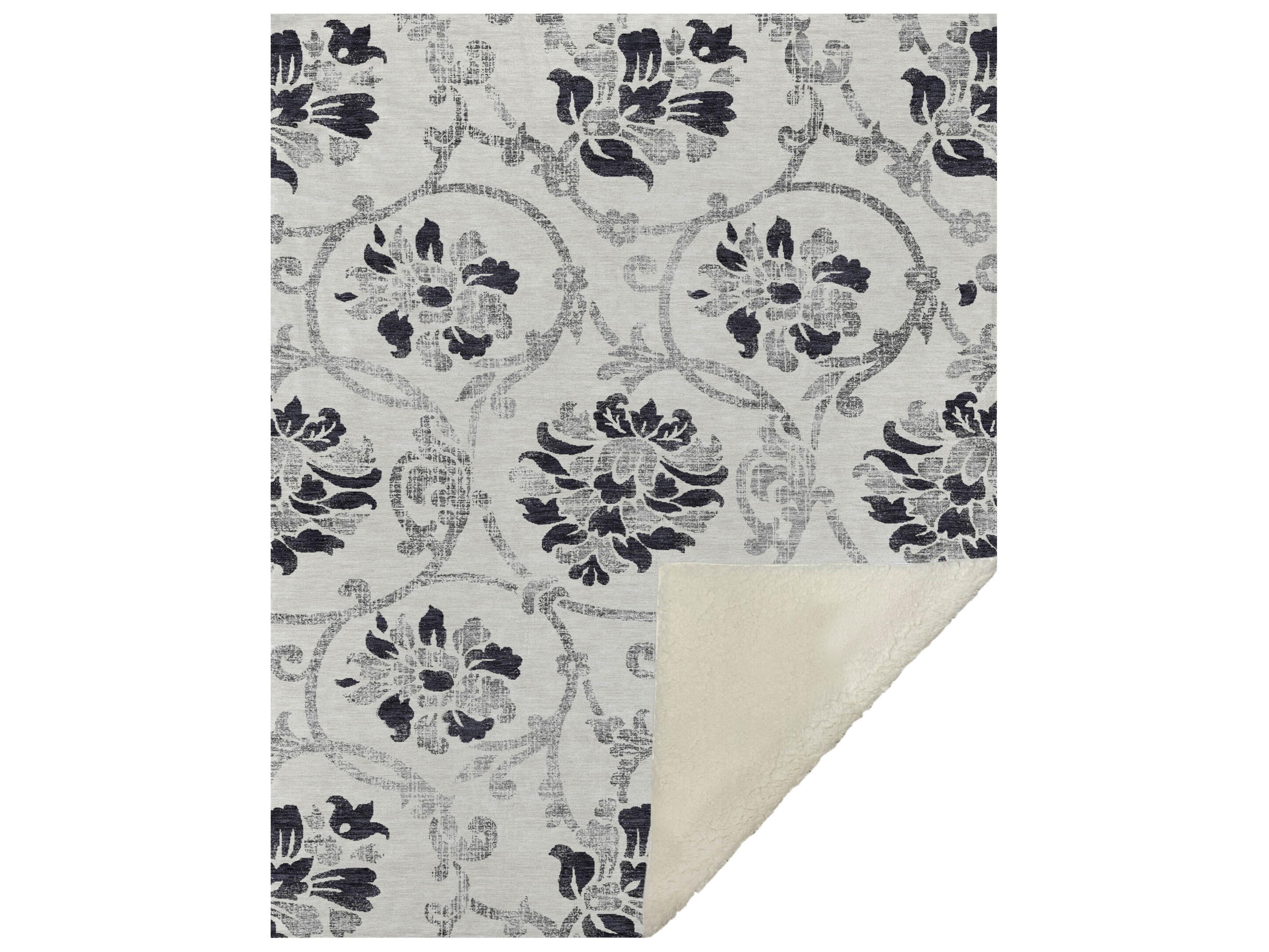 Dalyn Sherpa Black Polyester Throw