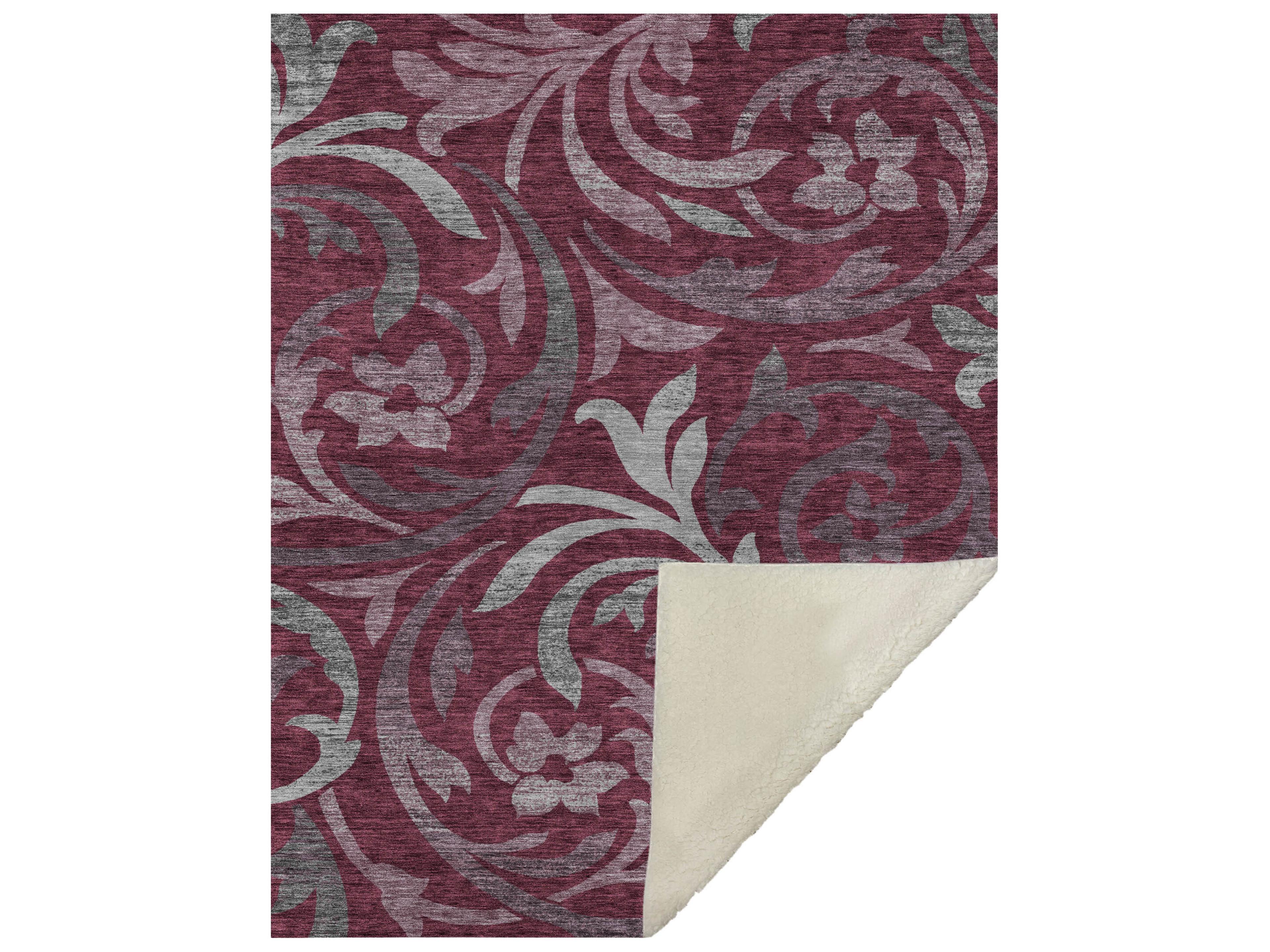 Dalyn Sherpa Red Polyester Throw