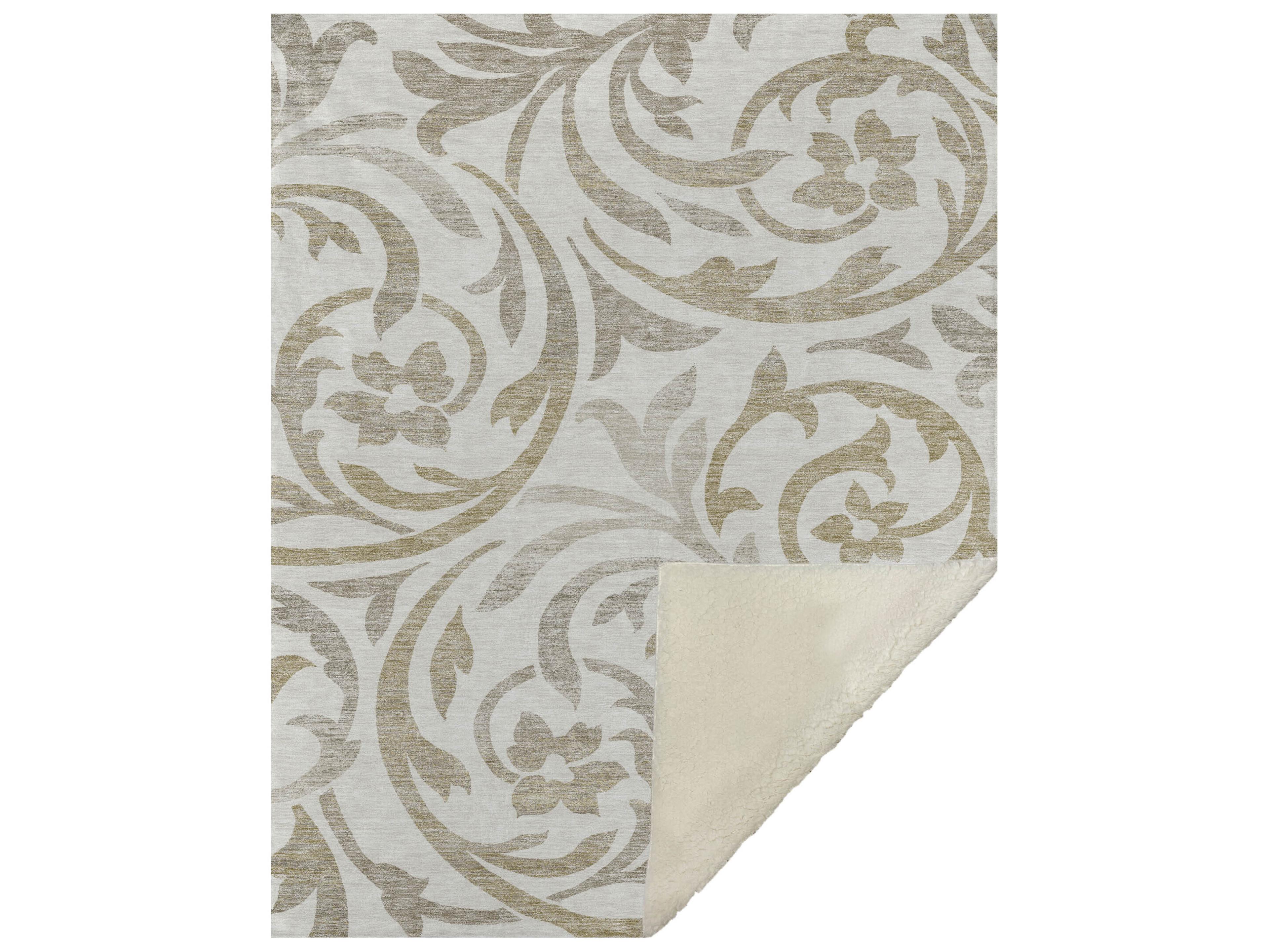 Dalyn Sherpa Ivory Polyester Throw