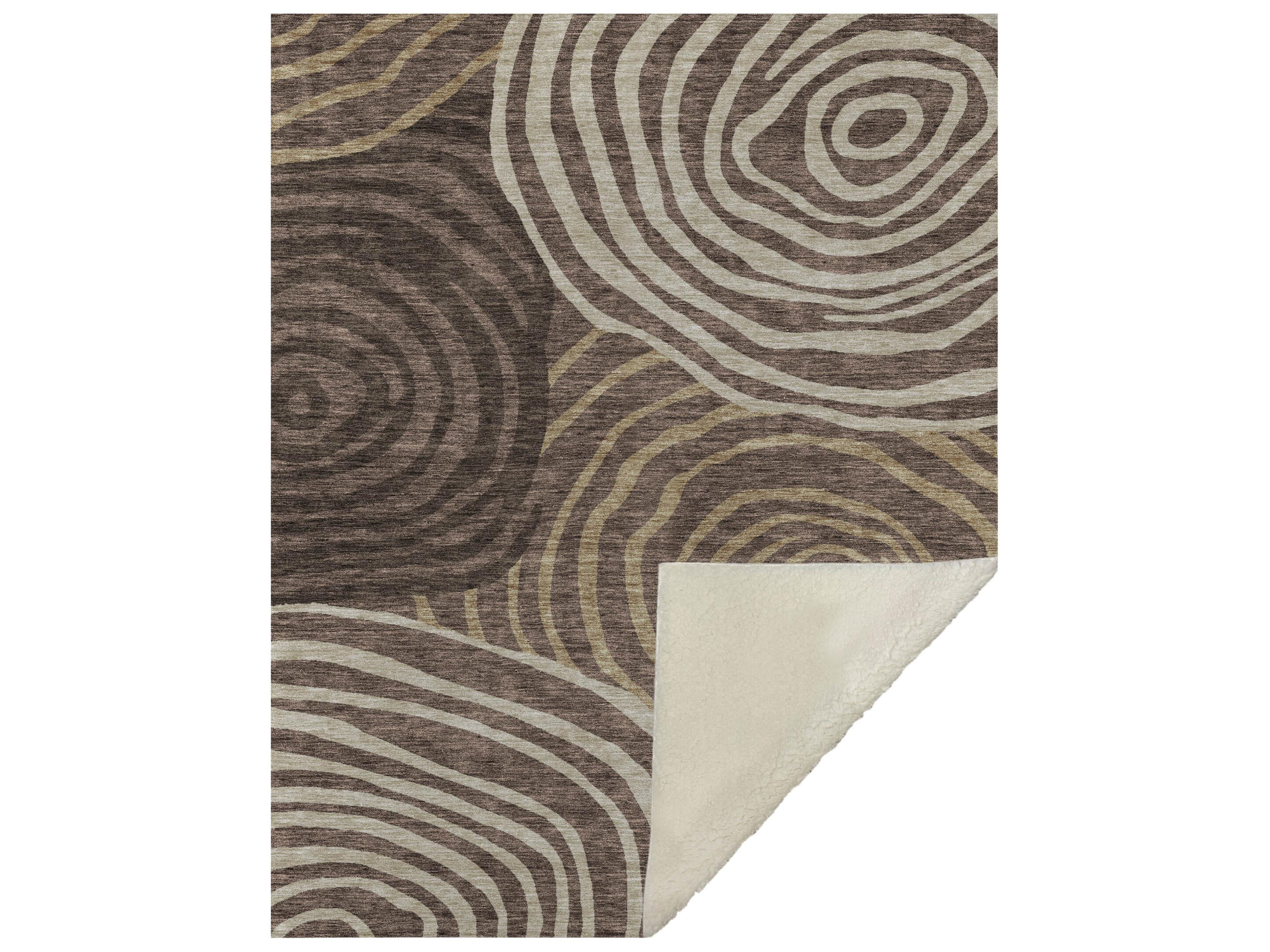 Dalyn Sherpa Brown Polyester Throw