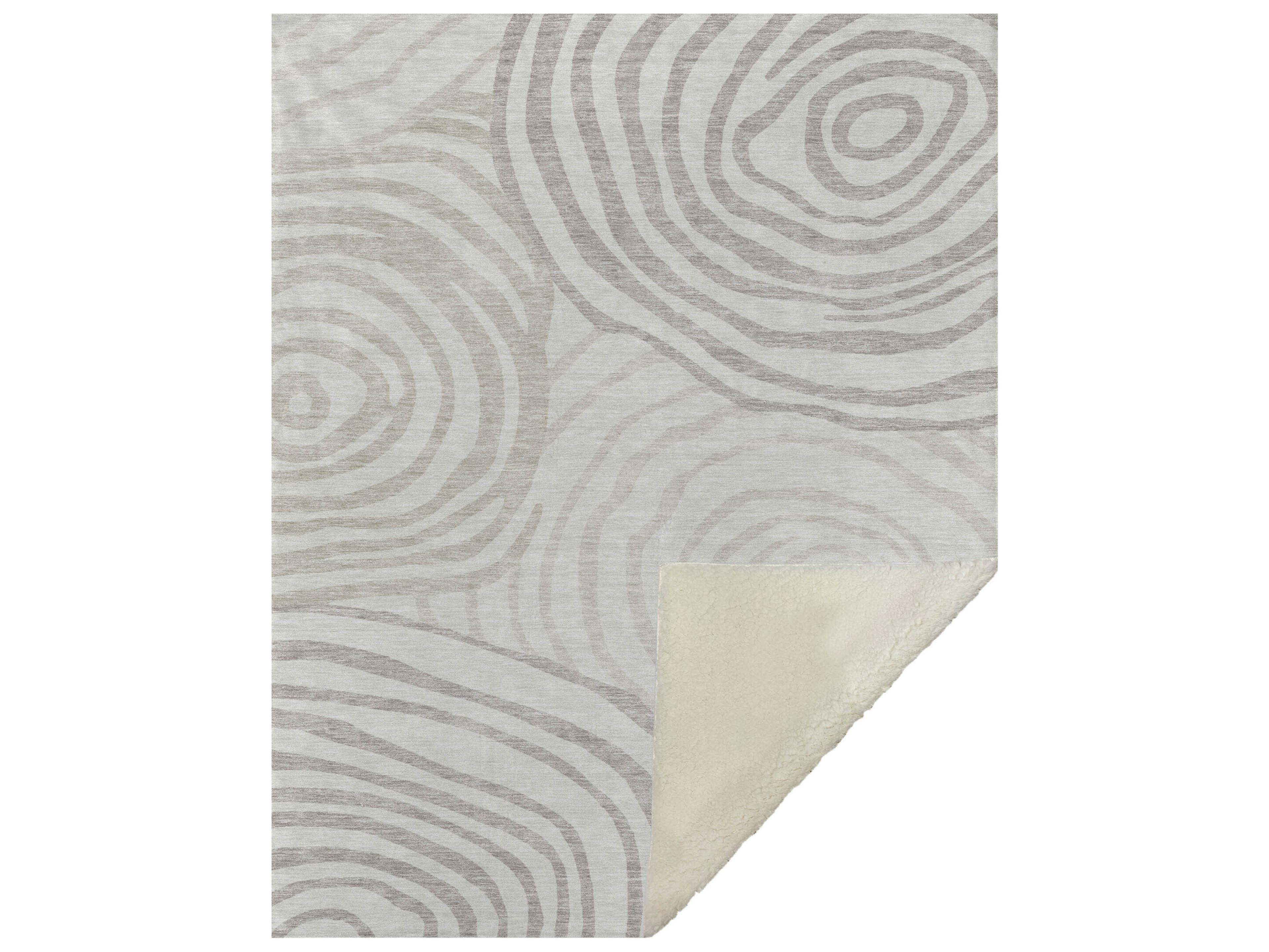 Dalyn Sherpa Ivory Polyester Throw