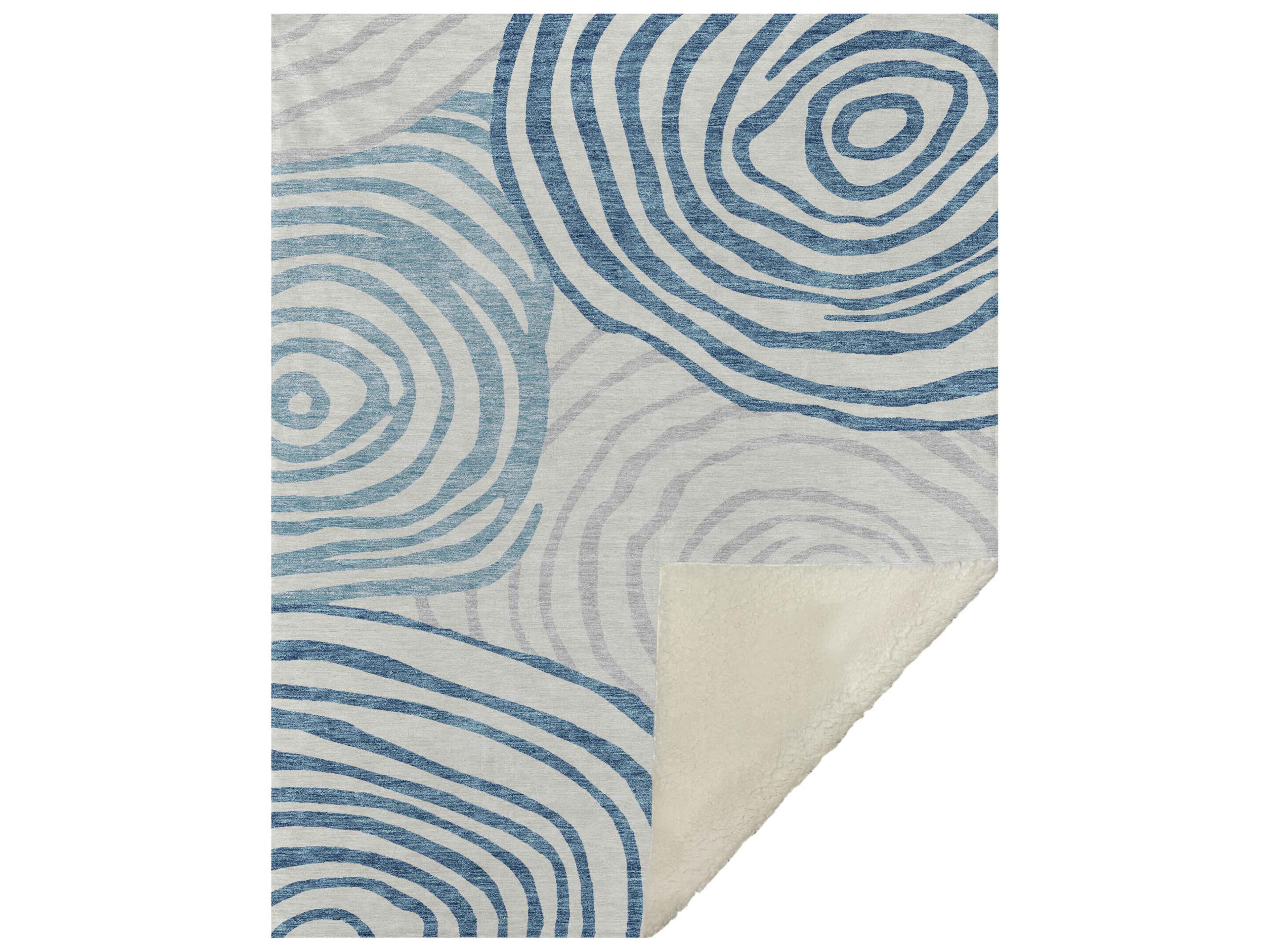 Dalyn Sherpa Teal Polyester Throw