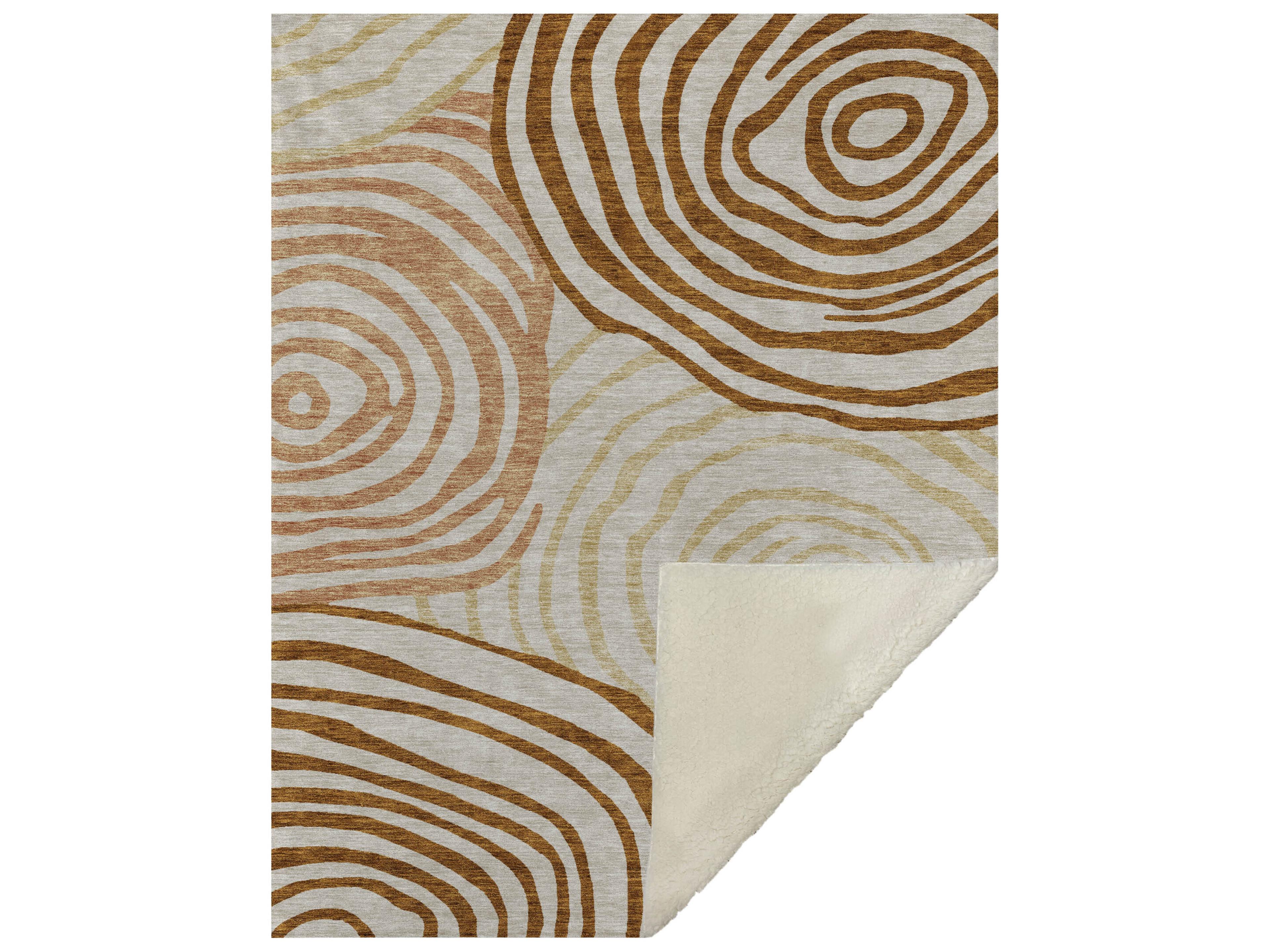 Dalyn Sherpa Orange Polyester Throw