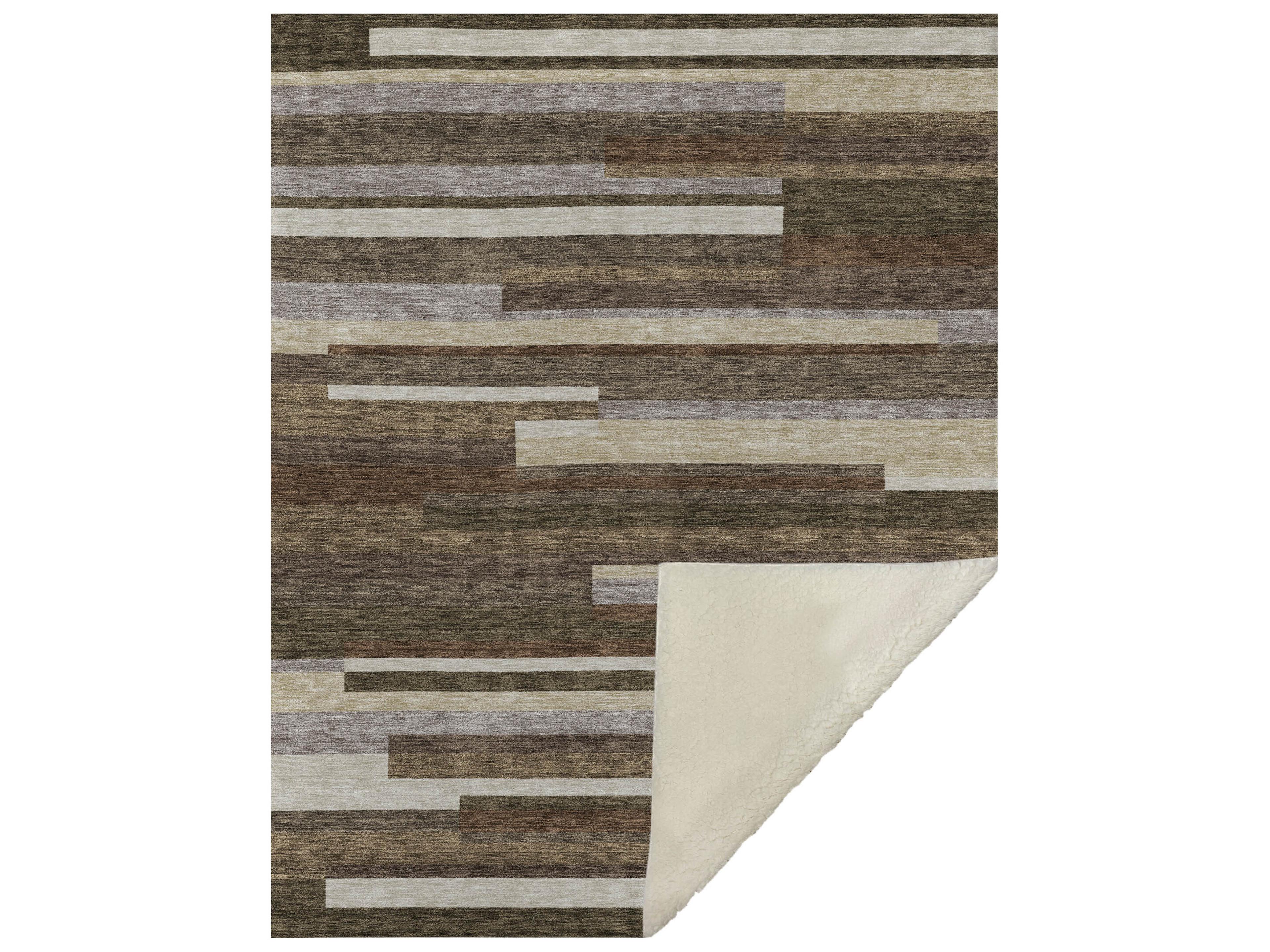 Dalyn Sherpa Brown Polyester Throw