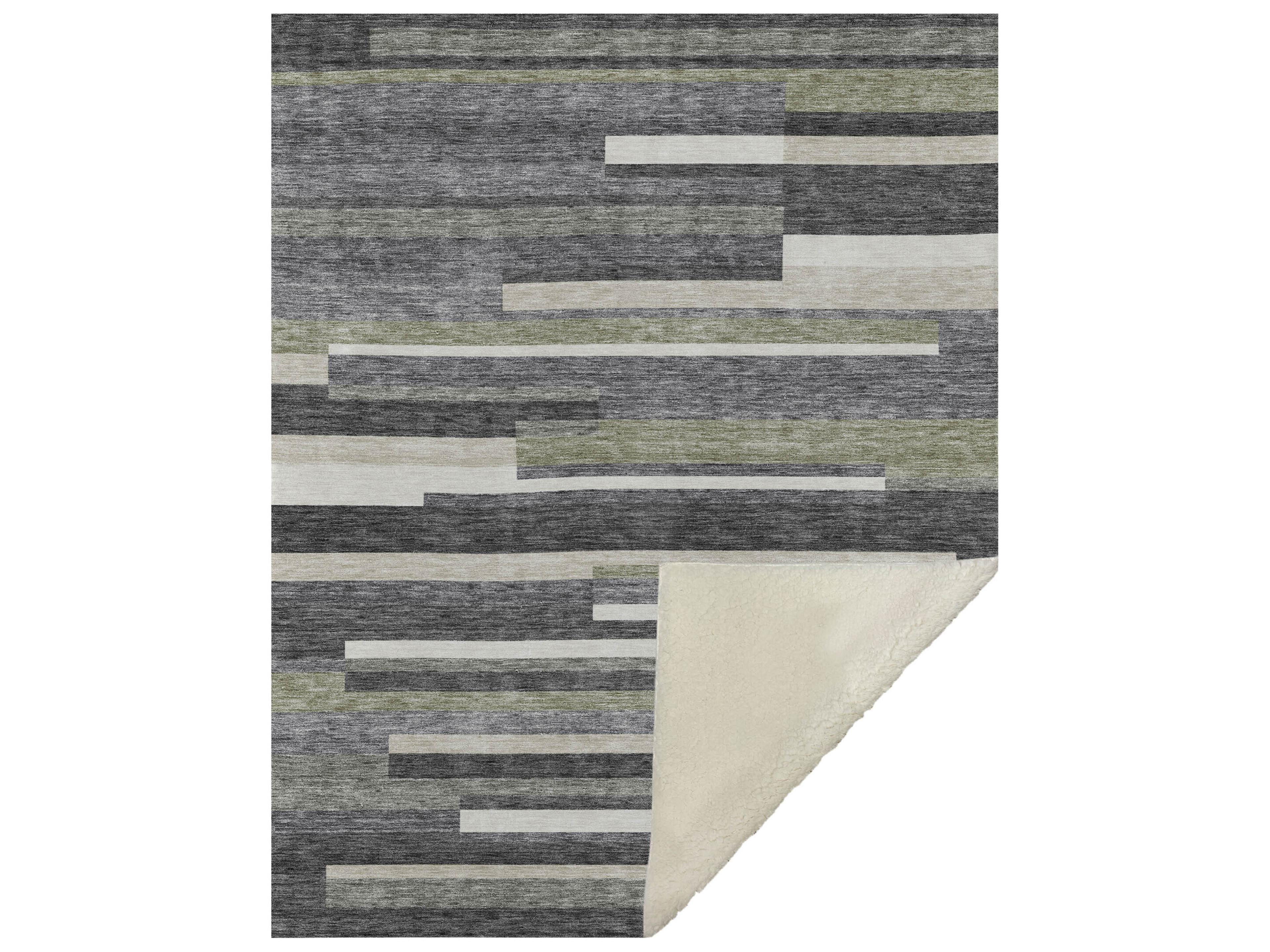 Dalyn Sherpa Gray Polyester Throw