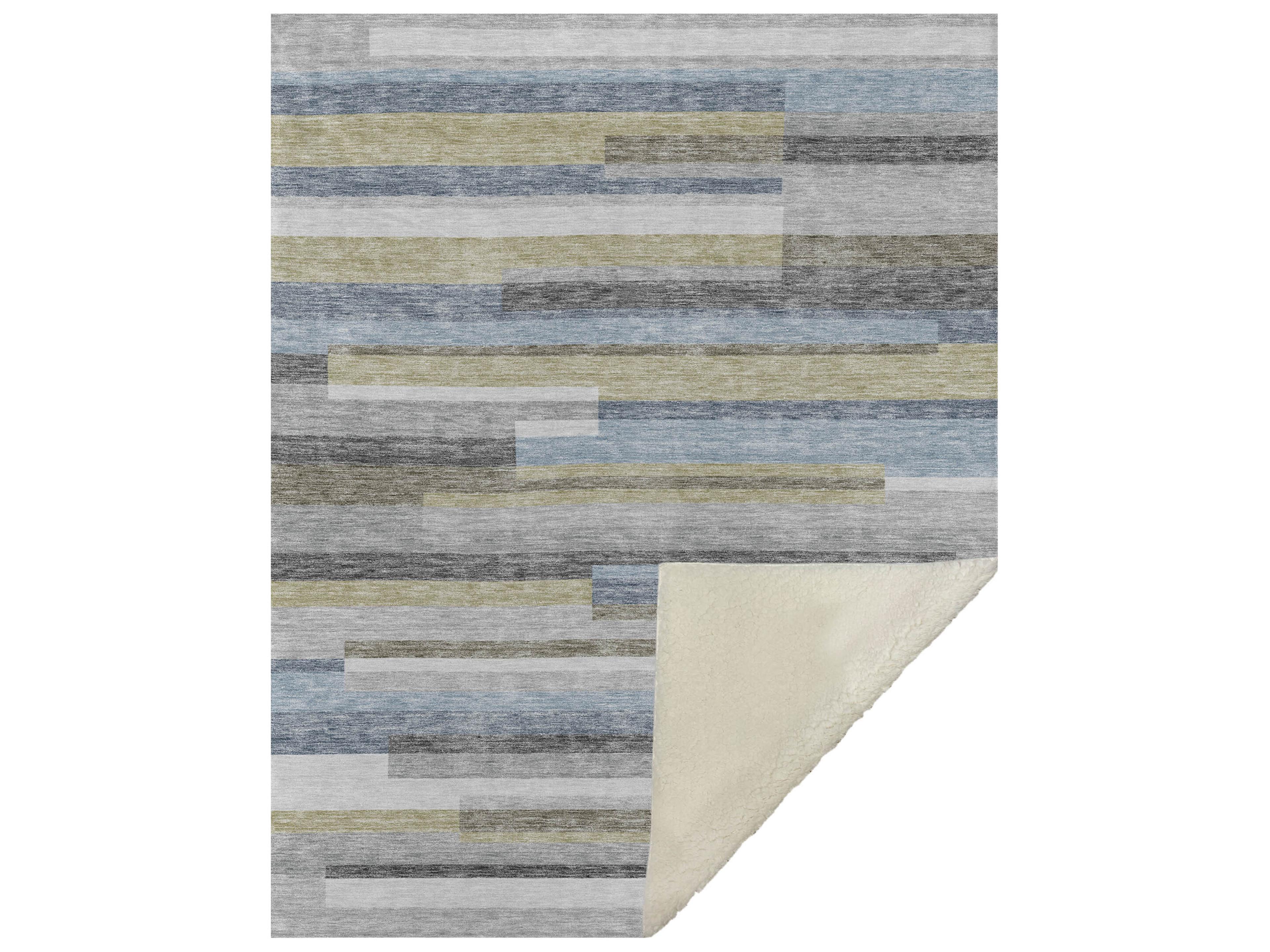 Dalyn Sherpa Gray Polyester Throw